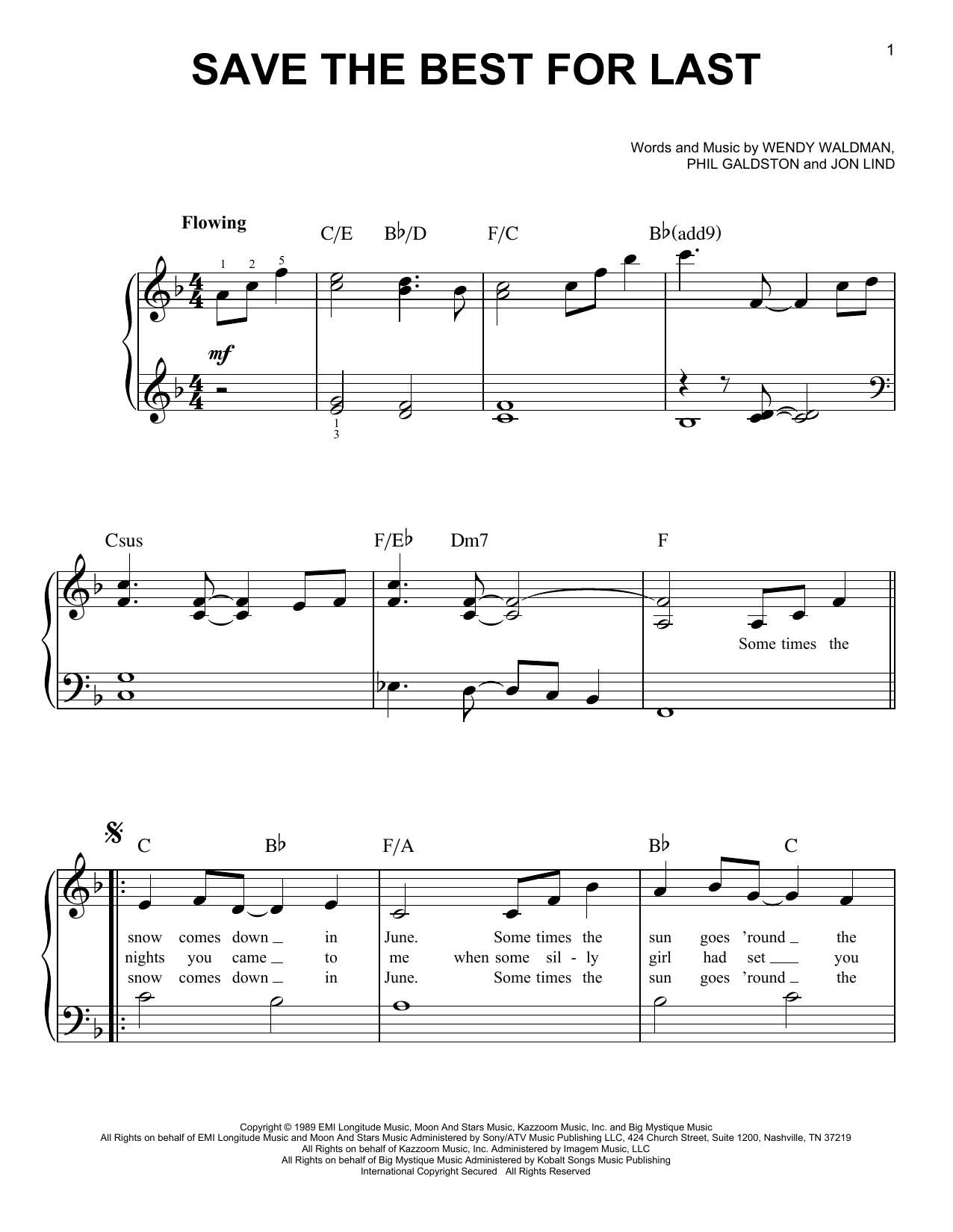 Download Vanessa Williams Save The Best For Last Sheet Music and learn how to play Trumpet PDF digital score in minutes