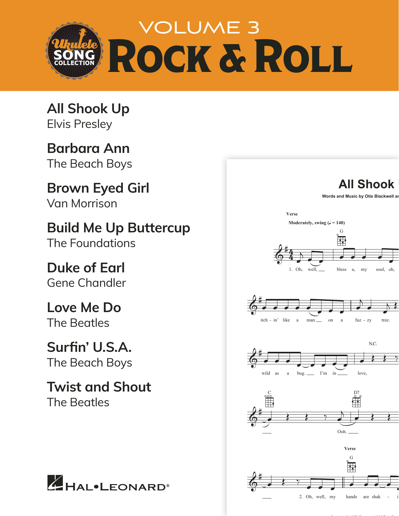 Download Various Ukulele Song Collection, Volume 3: Rock & Roll Sheet Music and learn how to play Ukulele Collection PDF digital score in minutes