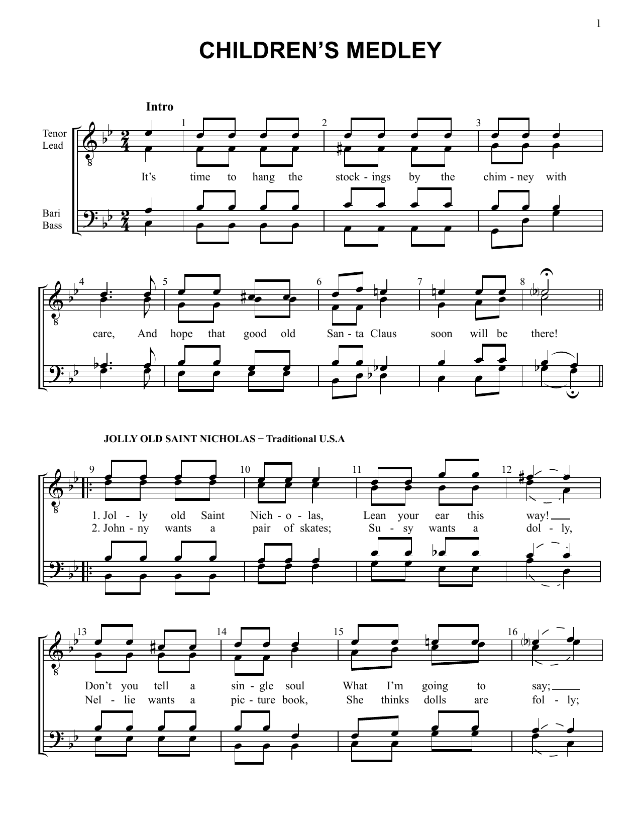 Download Various Yuletide Favorites (Volume I) Sheet Music and learn how to play TTBB Choir PDF digital score in minutes