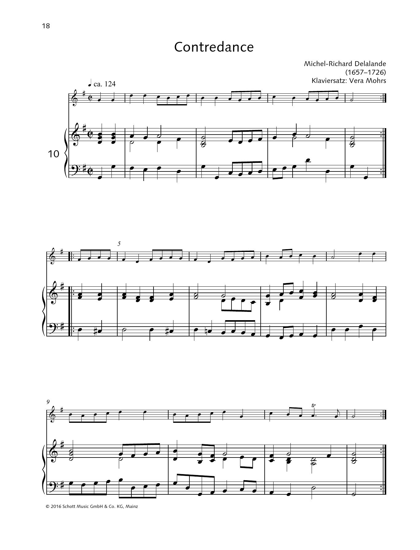 Download Vera Mohrs Contredance Sheet Music and learn how to play Woodwind Solo PDF digital score in minutes