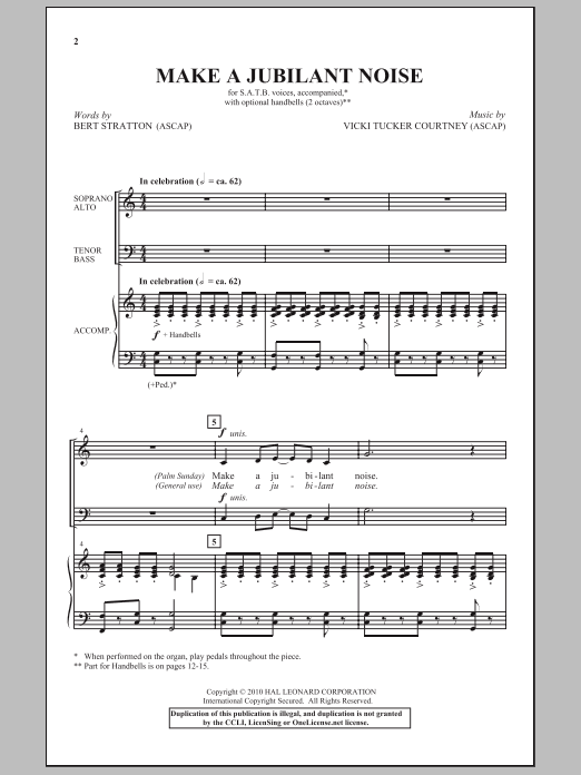 Download Vicki Tucker Courtney Make A Jubilant Noise Sheet Music and learn how to play SATB Choir PDF digital score in minutes