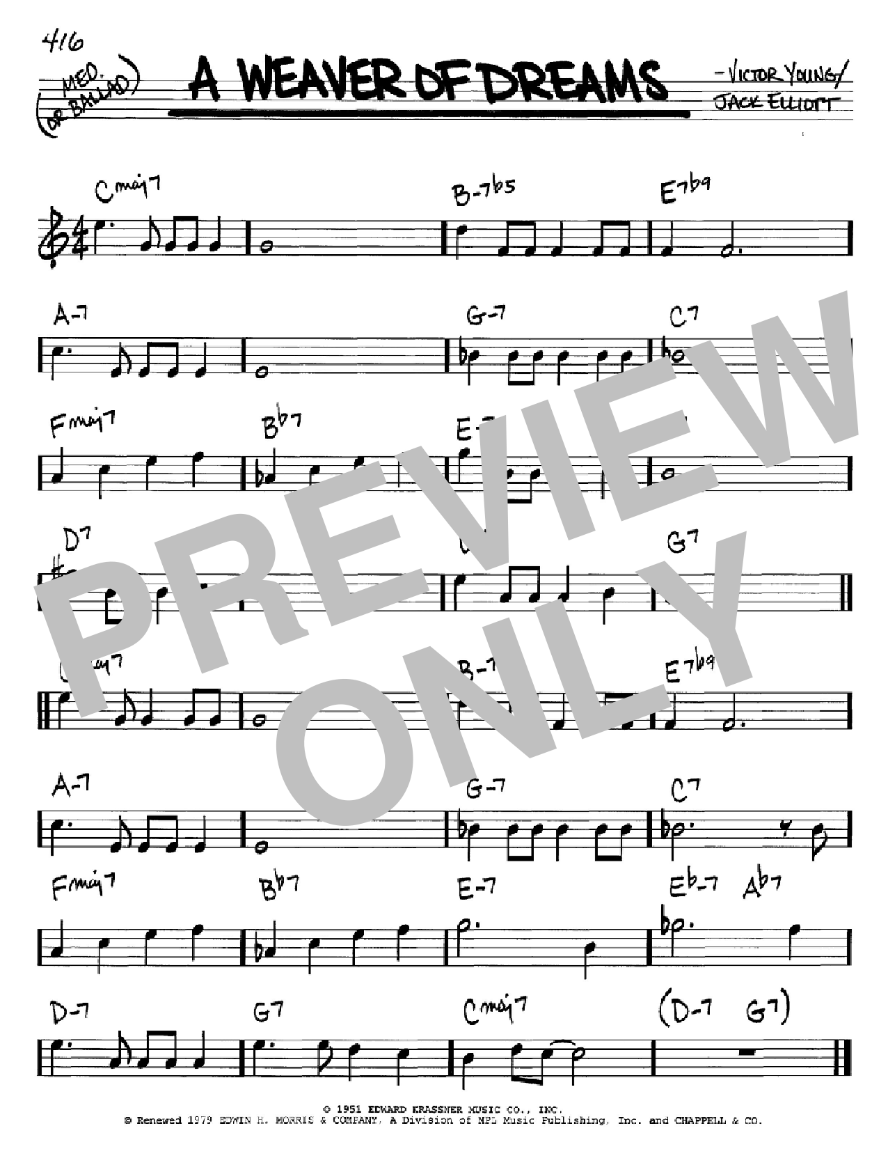 Download Victor Young A Weaver Of Dreams Sheet Music and learn how to play Real Book – Melody, Lyrics & Chords PDF digital score in minutes