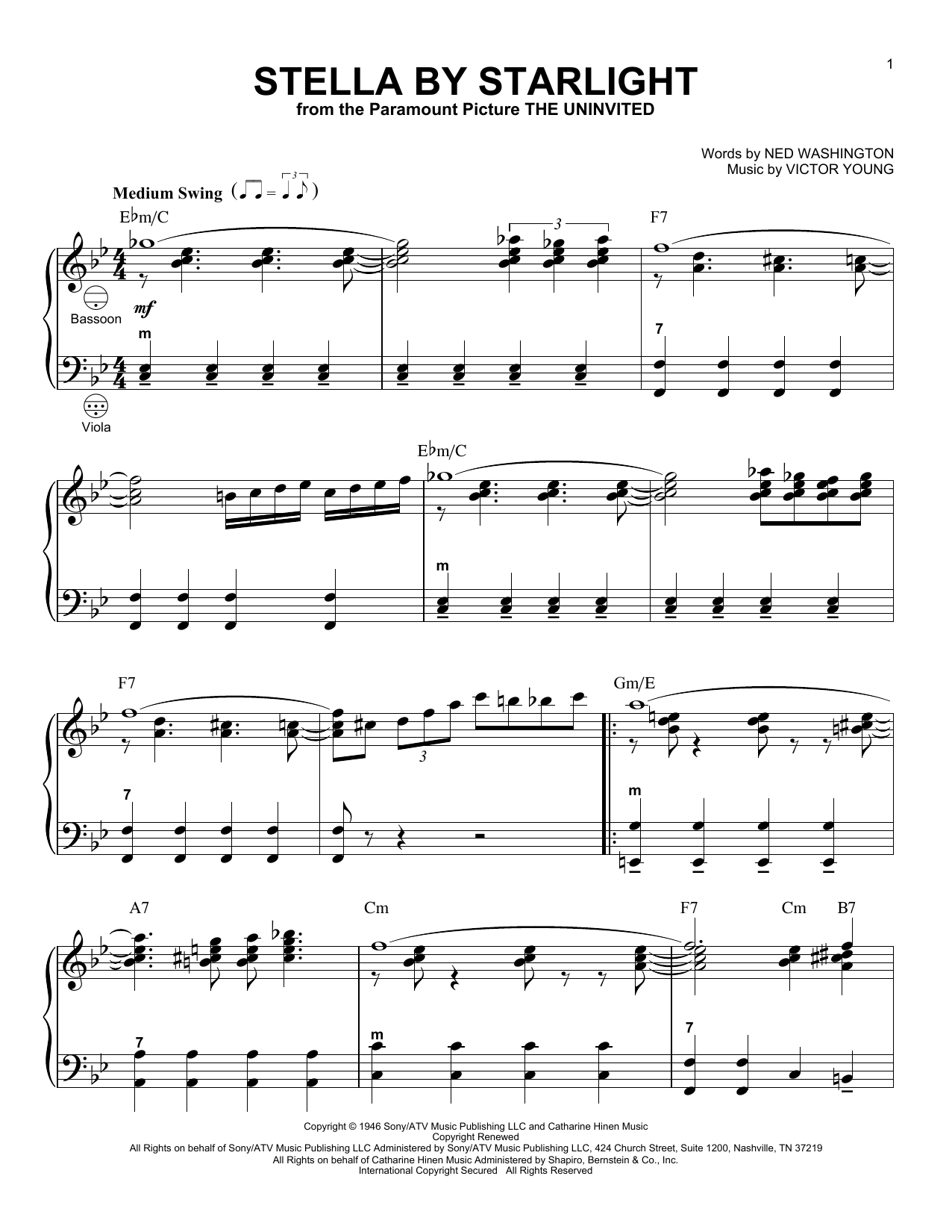 Download Victor Young Stella By Starlight (arr. Gary Meisner) Sheet Music and learn how to play Accordion PDF digital score in minutes