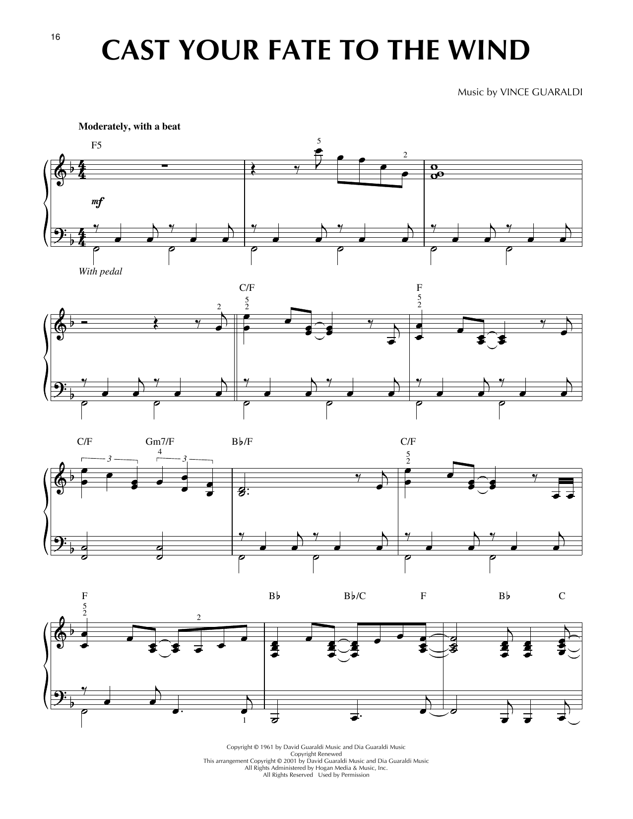 Download Vince Guaraldi Cast Your Fate To The Wind (arr. Brent Edstrom) [Jazz version] Sheet Music and learn how to play Piano Solo PDF digital score in minutes