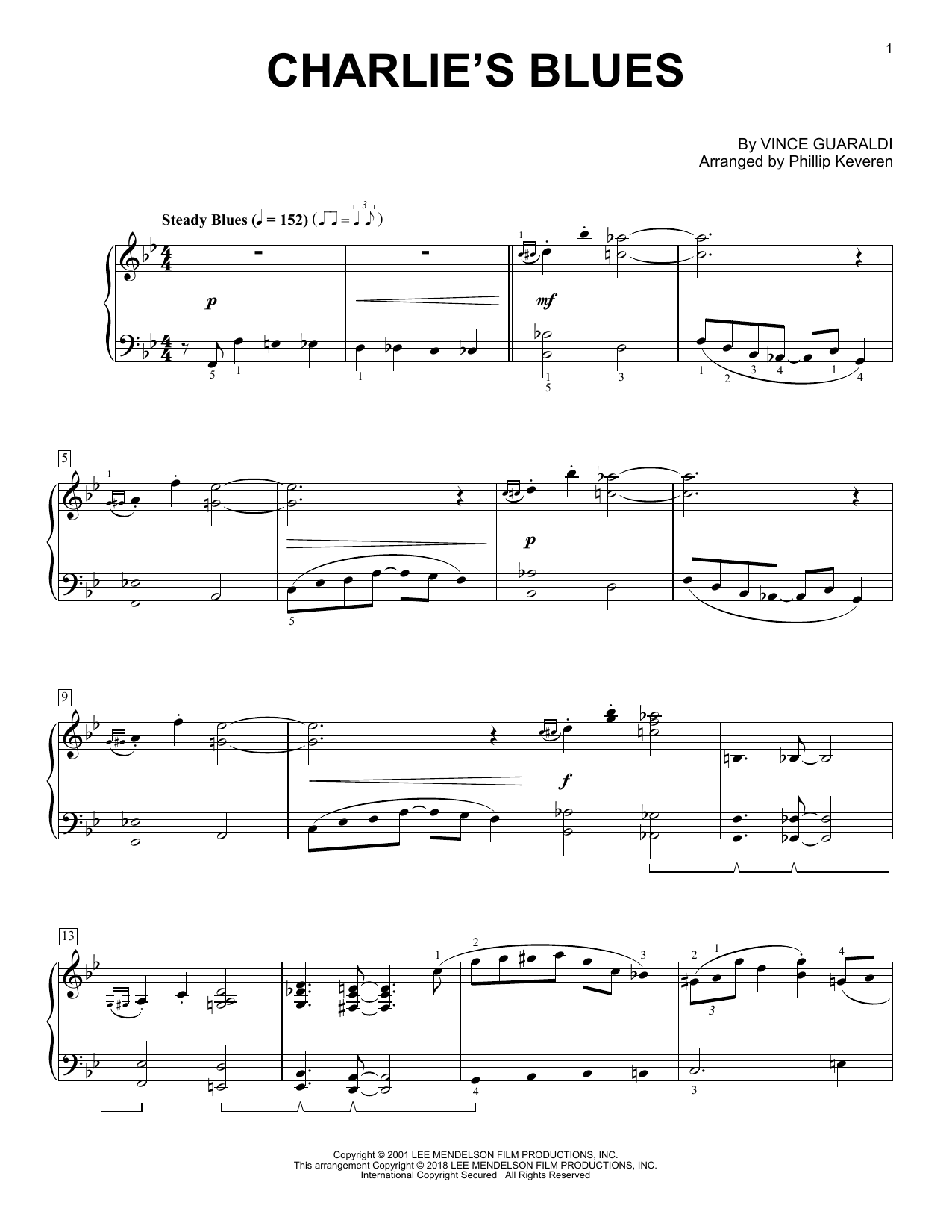 Download Phillip Keveren Charlie's Blues Sheet Music and learn how to play Piano Solo PDF digital score in minutes