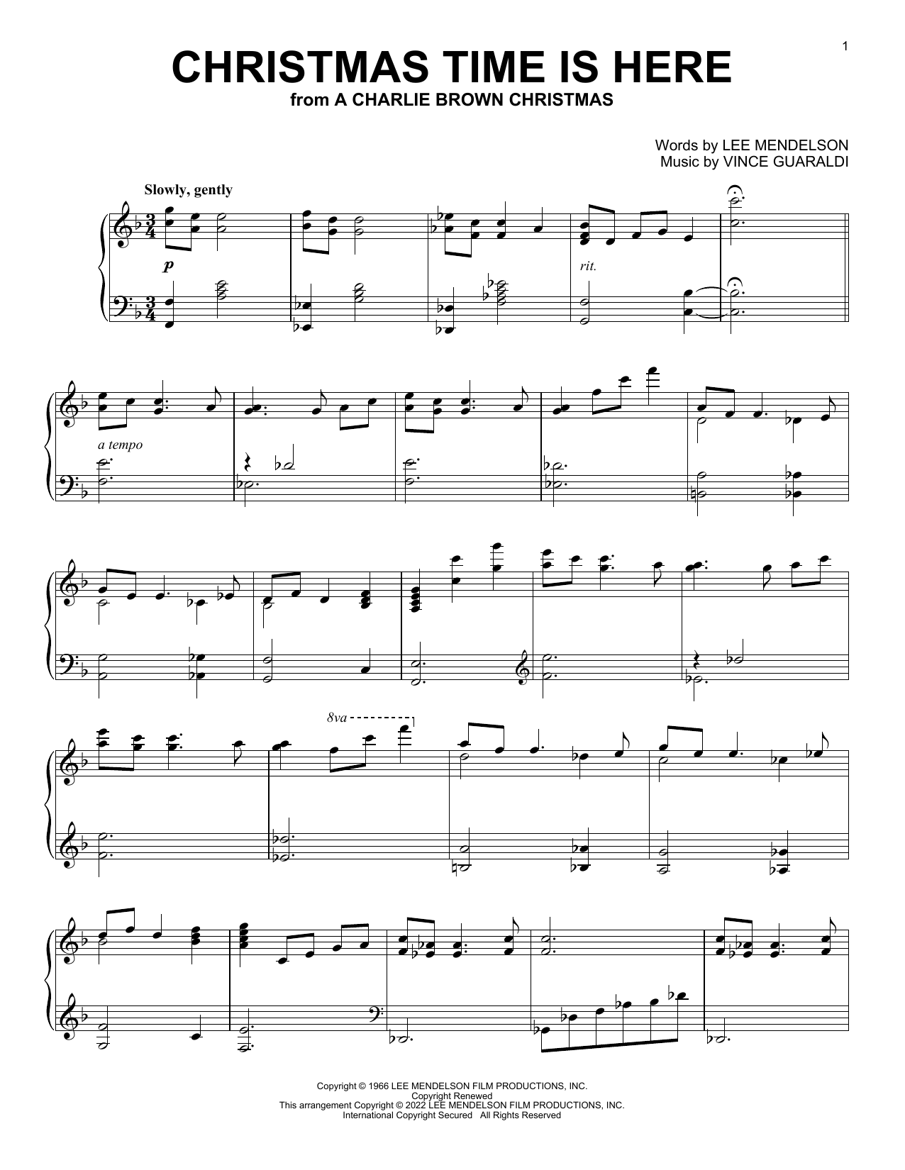 Download Vince Guaraldi Christmas Time Is Here (from A Charlie Brown Christmas) Sheet Music and learn how to play Solo Guitar PDF digital score in minutes
