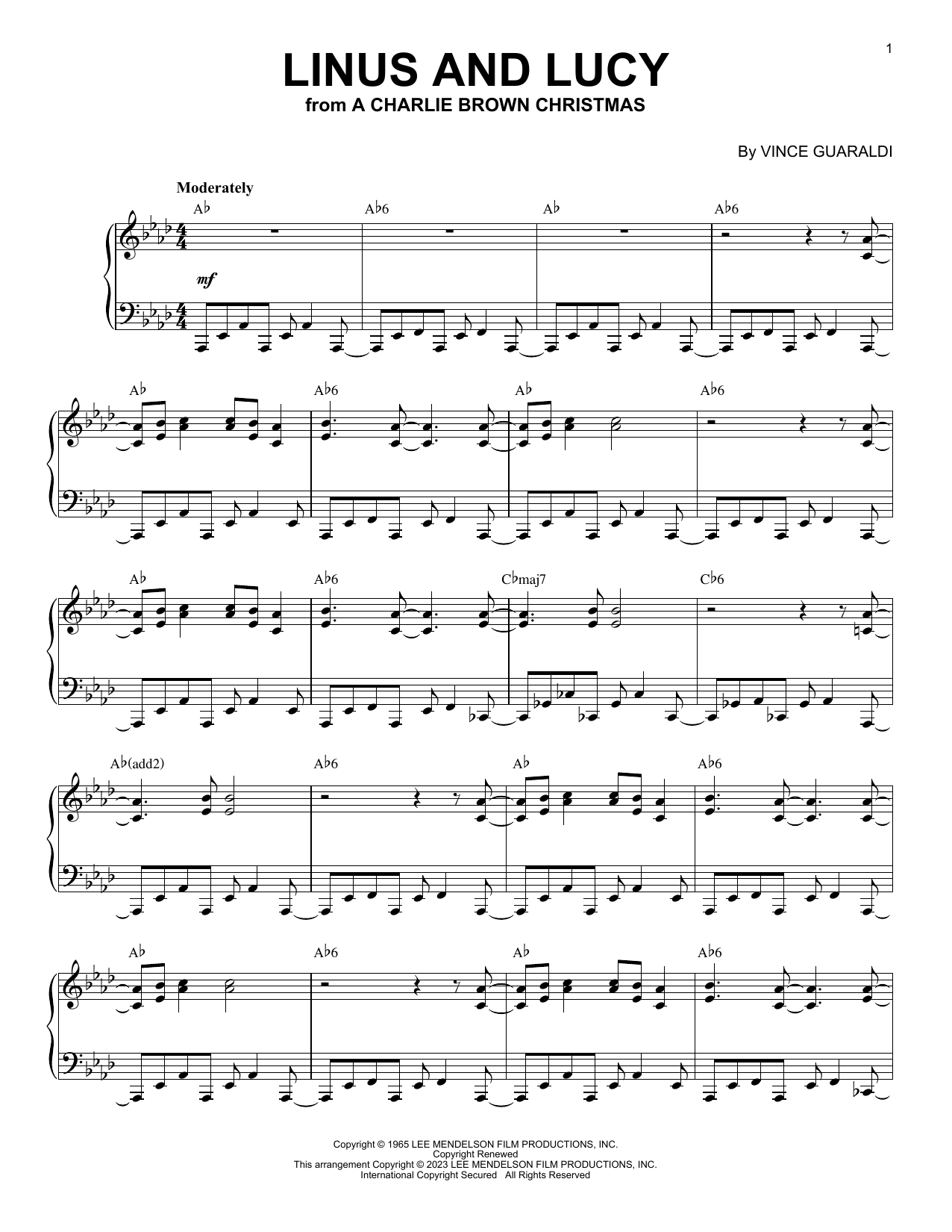 Download Vince Guaraldi Linus And Lucy [Jazz version] (arr. Brent Edstrom) Sheet Music and learn how to play Piano Solo PDF digital score in minutes