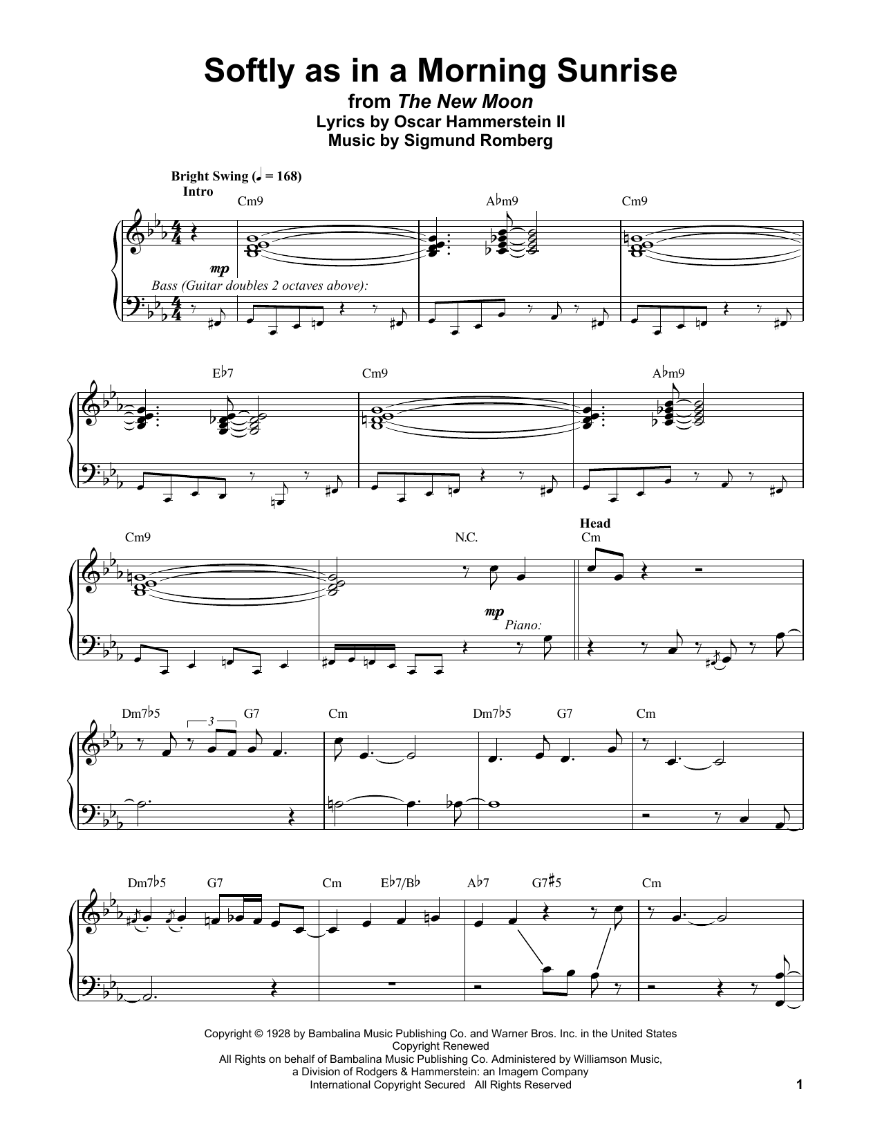 Download Vince Guaraldi Softly As In A Morning Sunrise Sheet Music and learn how to play Piano Transcription PDF digital score in minutes
