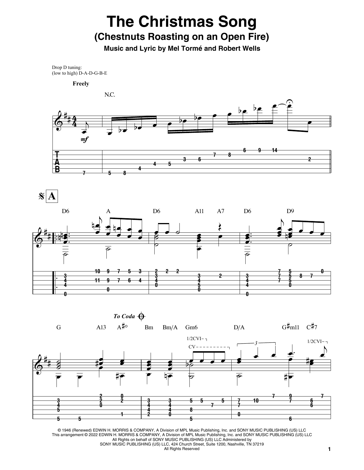 Download Vince Guaraldi The Christmas Song (from A Charlie Brown Christmas) Sheet Music and learn how to play Solo Guitar PDF digital score in minutes