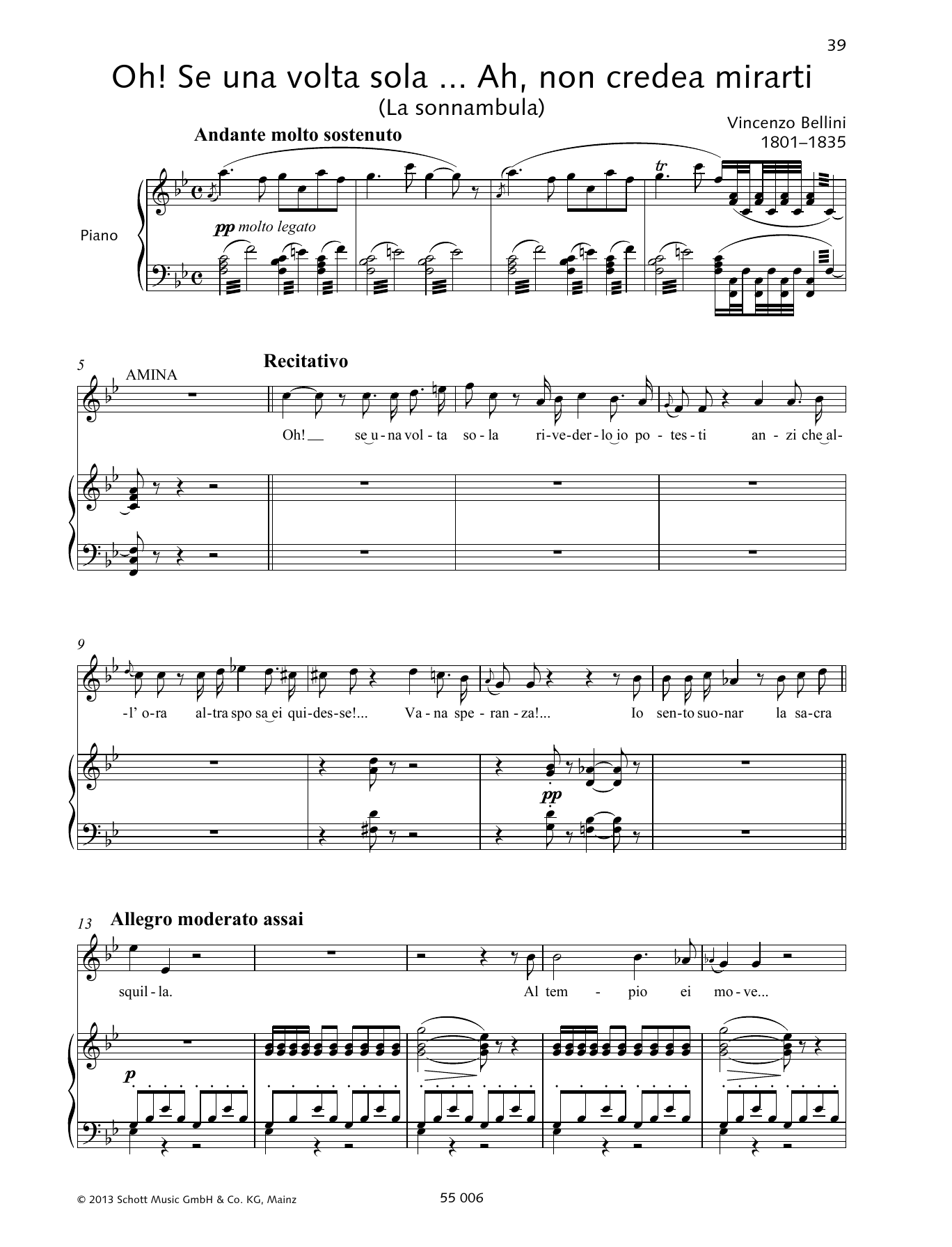 Download Vincenzo Bellini Ah! Non credea mirarti Sheet Music and learn how to play Piano & Vocal PDF digital score in minutes
