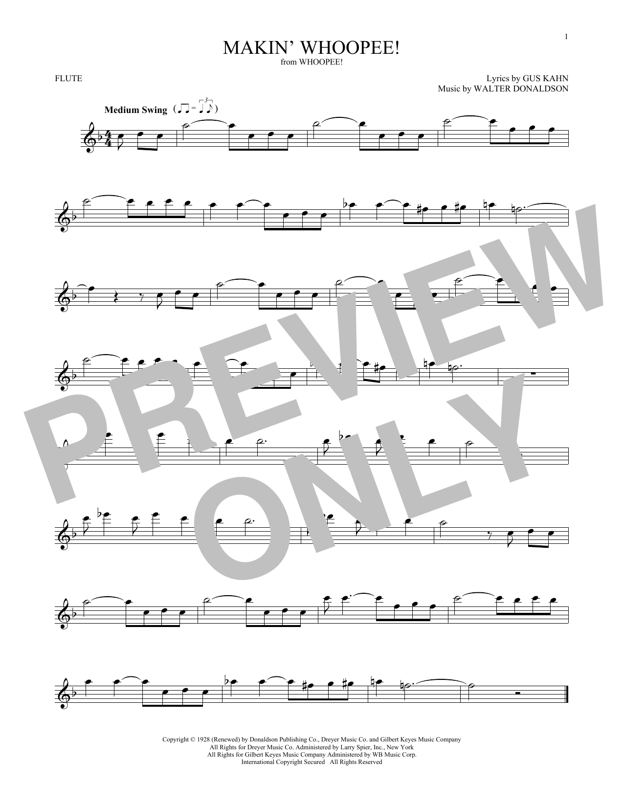 Download Walter Donaldson Makin' Whoopee! Sheet Music and learn how to play Violin PDF digital score in minutes