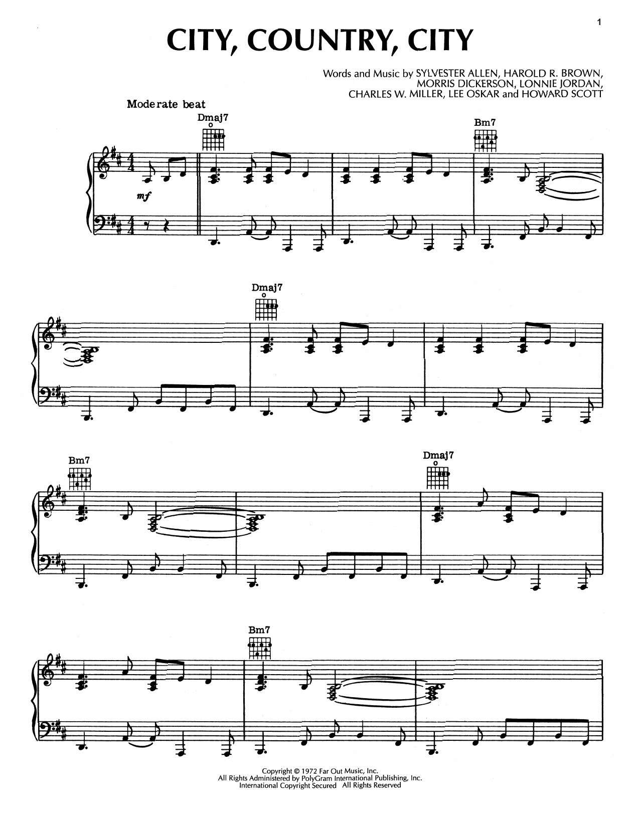 Download War City, Country, City Sheet Music and learn how to play Piano, Vocal & Guitar (Right-Hand Melody) PDF digital score in minutes