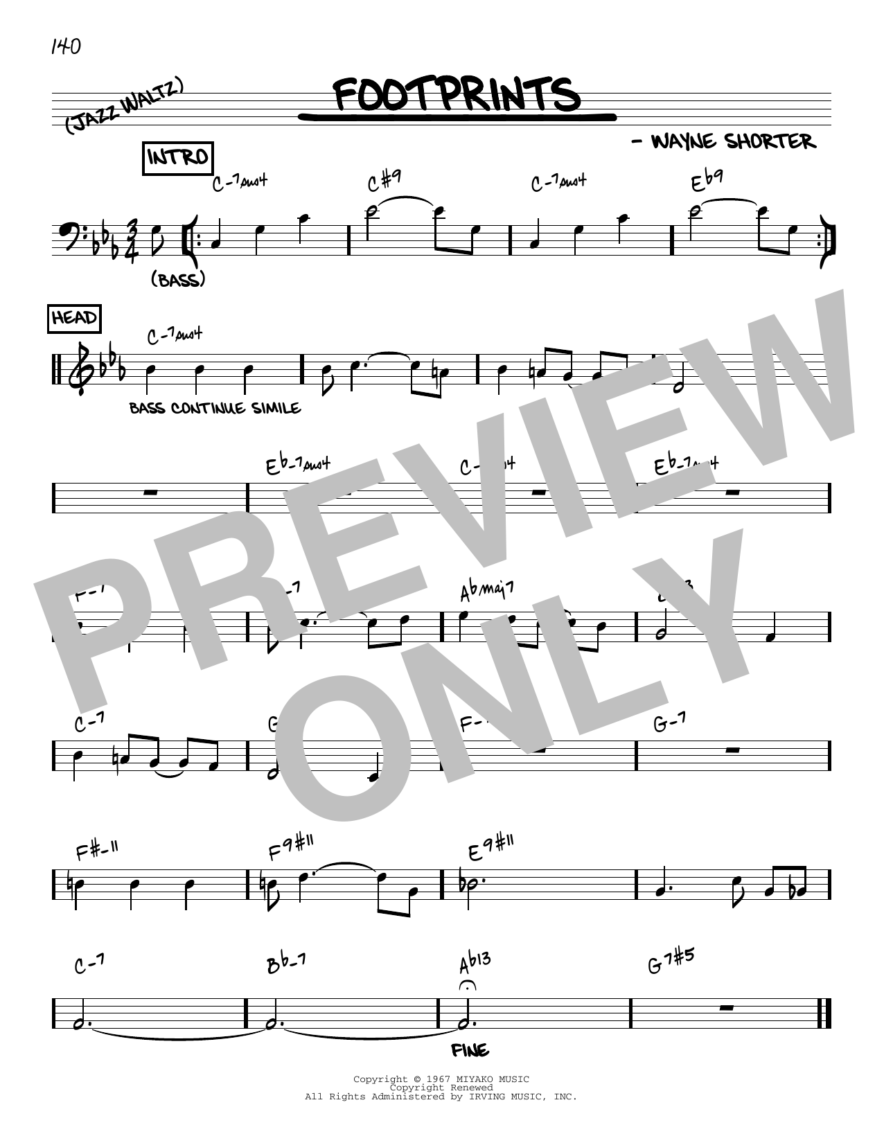 Download Wayne Shorter Footprints [Reharmonized version] (arr. Jack Grassel) Sheet Music and learn how to play Real Book – Melody & Chords PDF digital score in minutes