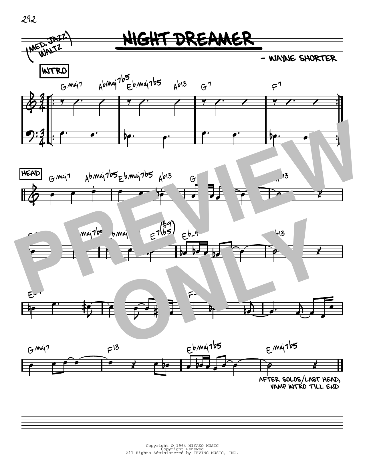 Download Wayne Shorter Night Dreamer [Reharmonized version] (arr. Jack Grassel) Sheet Music and learn how to play Real Book – Melody & Chords PDF digital score in minutes