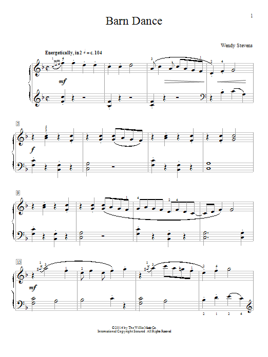 Download Wendy Stevens Barn Dance Sheet Music and learn how to play Easy Piano PDF digital score in minutes