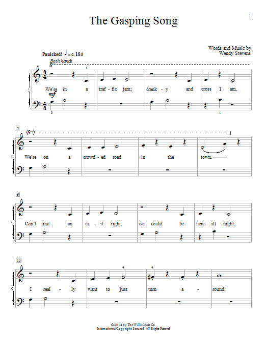 Download Wendy Stevens The Gasping Song Sheet Music and learn how to play Easy Piano PDF digital score in minutes