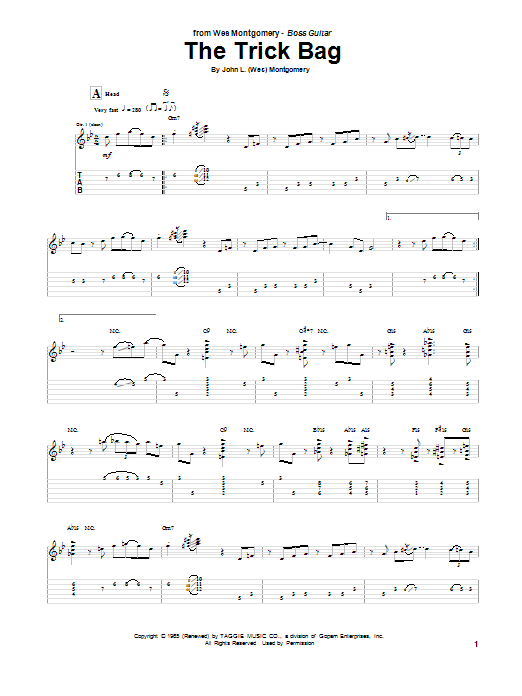 Download Wes Montgomery The Trick Bag Sheet Music and learn how to play Guitar Tab PDF digital score in minutes