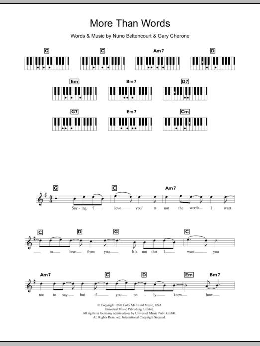 Download Westlife More Than Words Sheet Music and learn how to play Keyboard PDF digital score in minutes