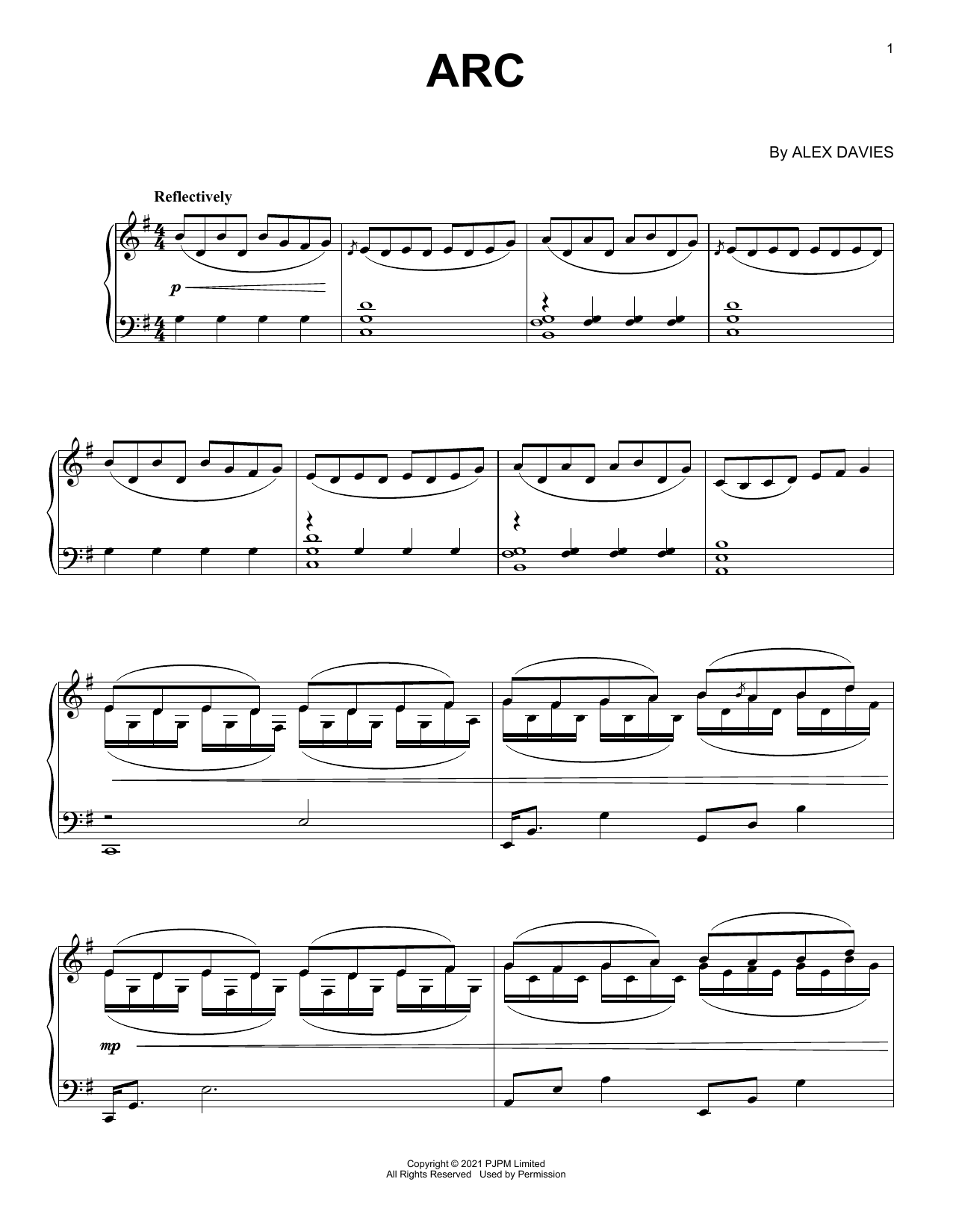 Download Wide Eyed Arc Sheet Music and learn how to play Piano Solo PDF digital score in minutes