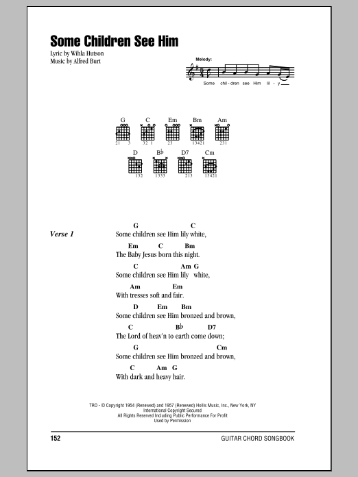 Download Wihla Hutson Some Children See Him Sheet Music and learn how to play Piano & Vocal PDF digital score in minutes