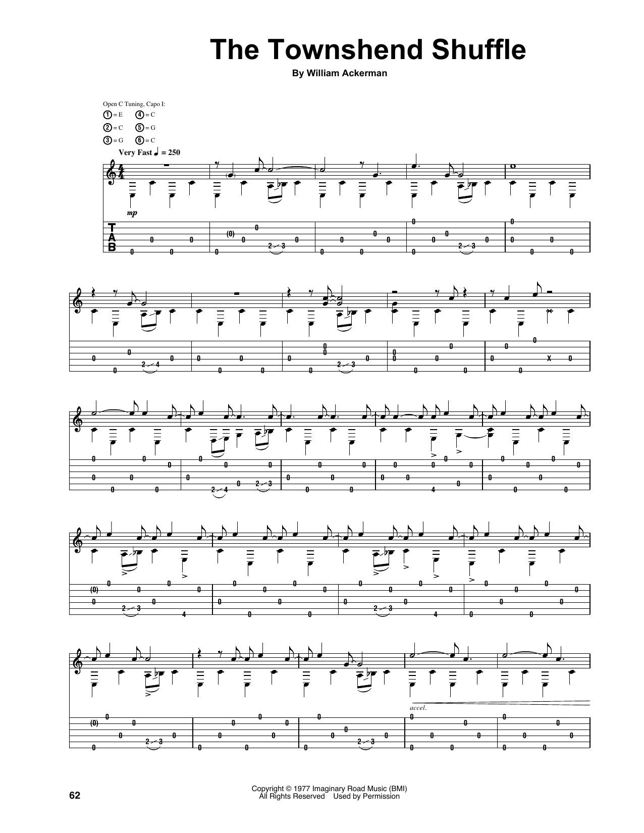 Download Will Ackerman The Townshend Shuffle Sheet Music and learn how to play Guitar Tab PDF digital score in minutes