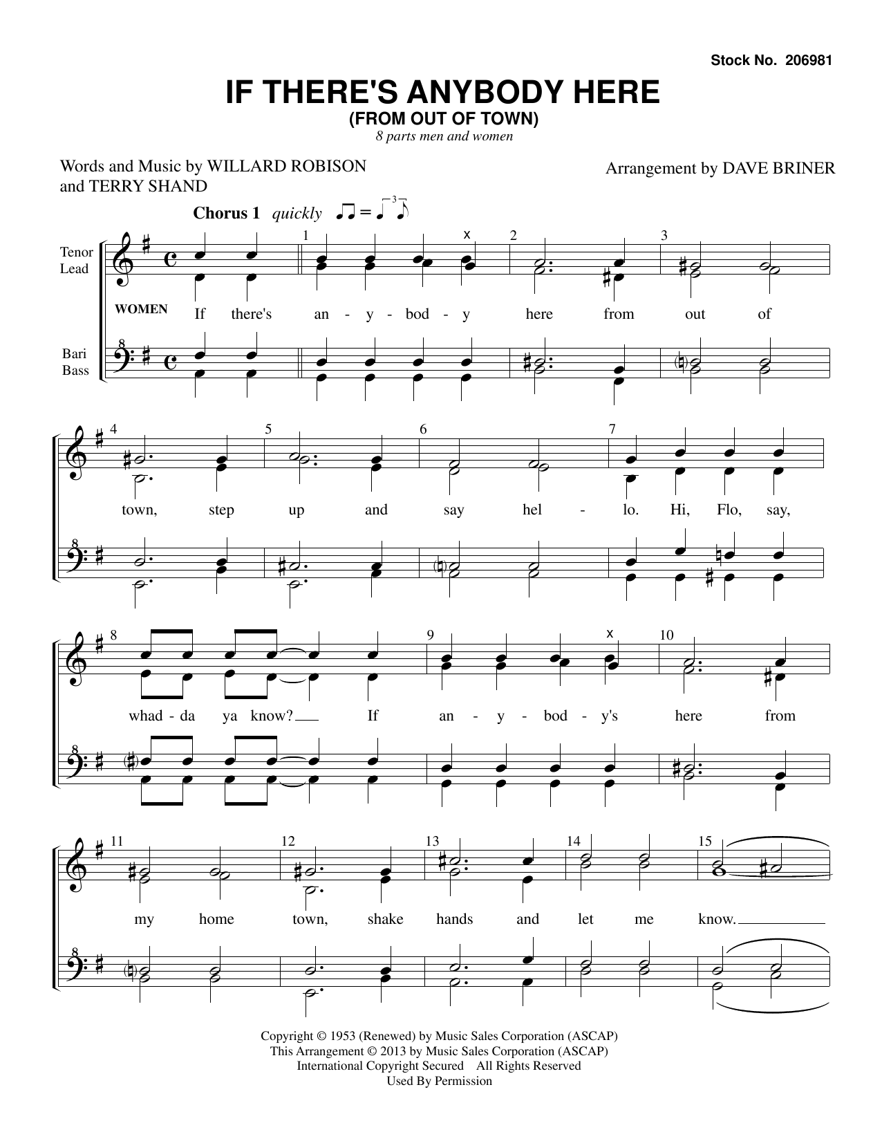 Download Willard Robison If There's Anybody Here (from Out Of Town) (arr. David Briner) Sheet Music and learn how to play SSAATTBB Choir PDF digital score in minutes