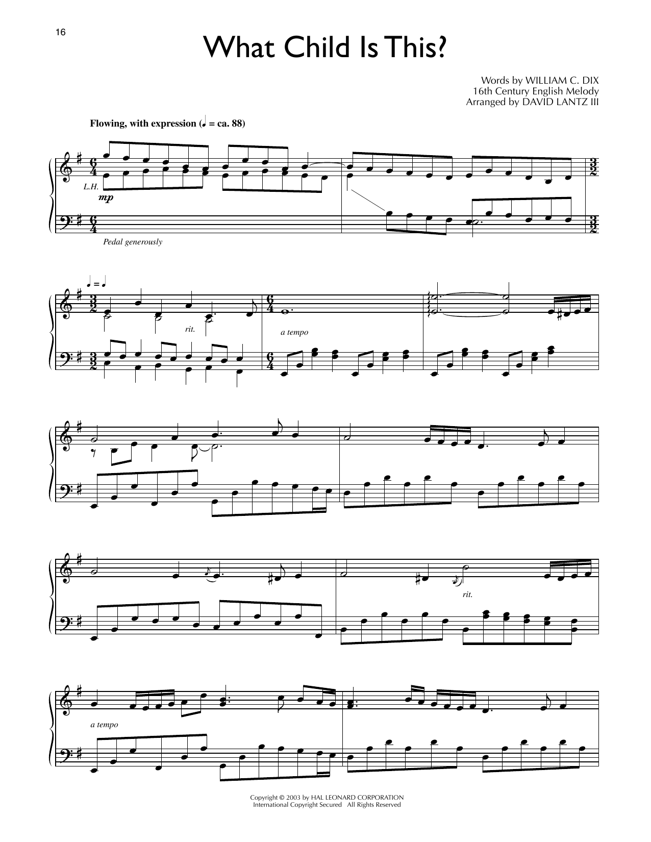 Download William C. Dix What Child Is This? (arr. David Lantz III) Sheet Music and learn how to play Piano Solo PDF digital score in minutes