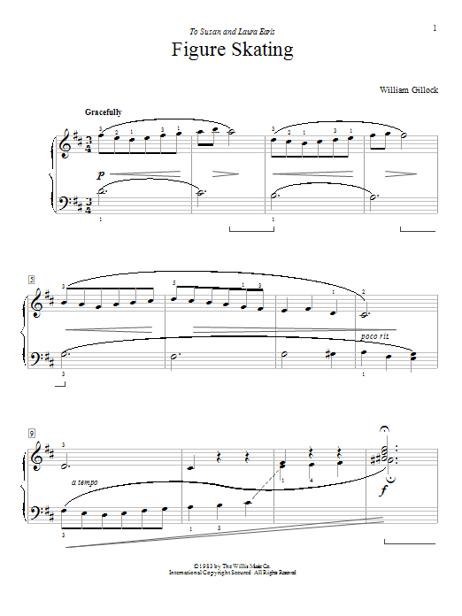 Download William Gillock Figure Skating Sheet Music and learn how to play Easy Piano PDF digital score in minutes