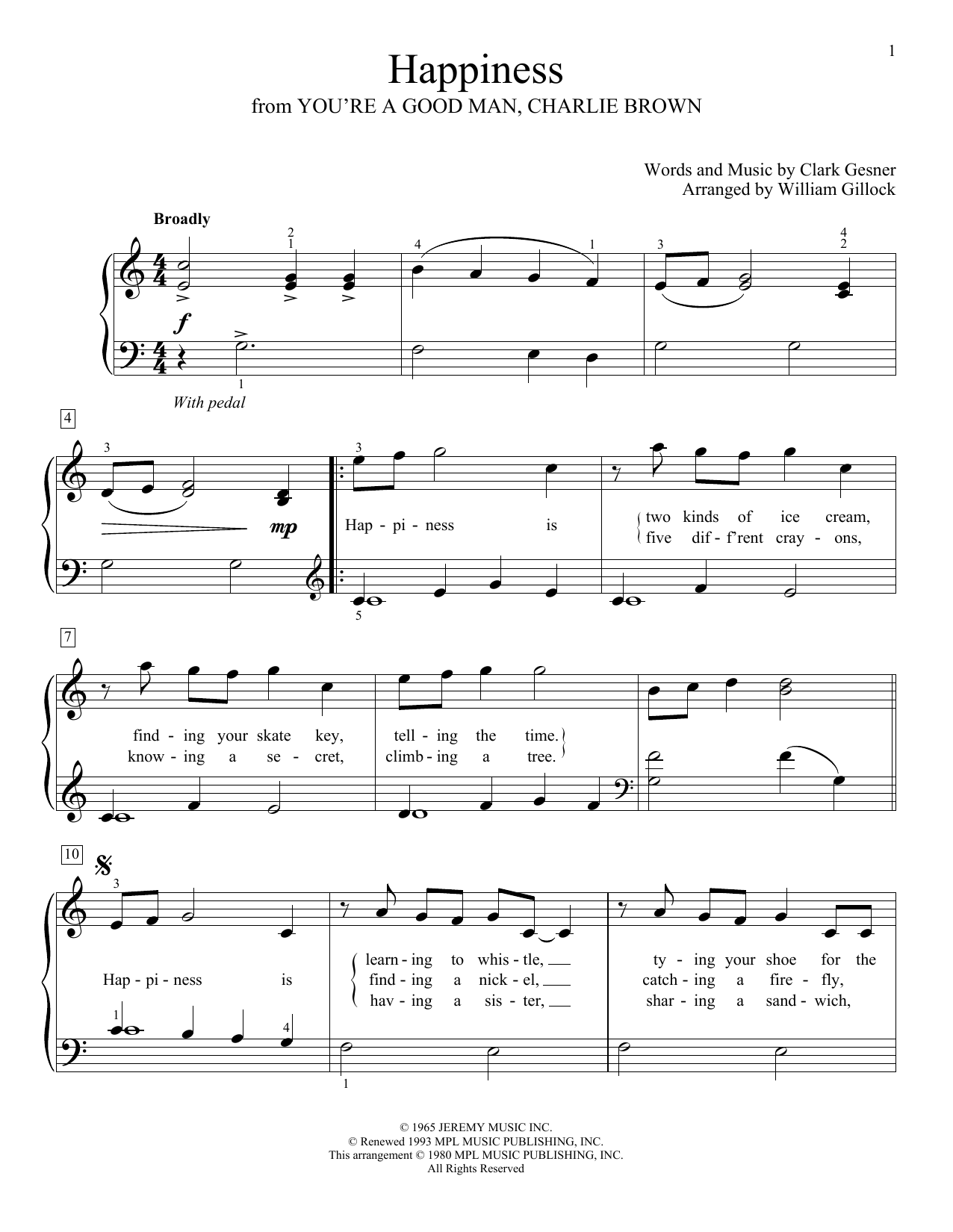 Download William Gillock Happiness Sheet Music and learn how to play Educational Piano PDF digital score in minutes