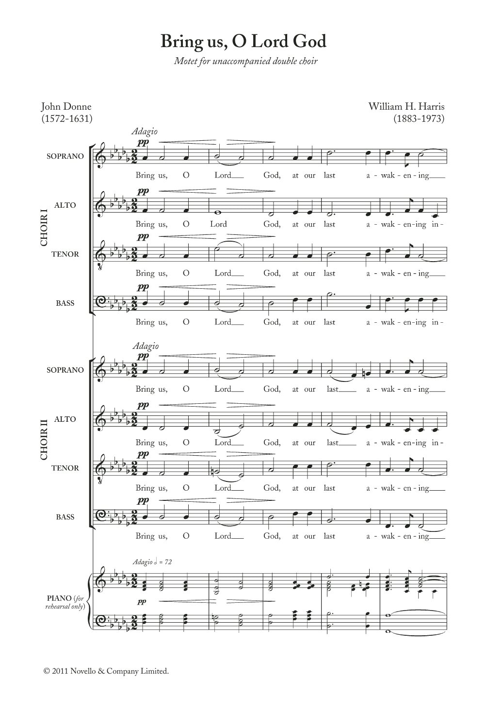 Download William H. Harris Bring Us, O Lord God Sheet Music and learn how to play Piano, Vocal & Guitar PDF digital score in minutes