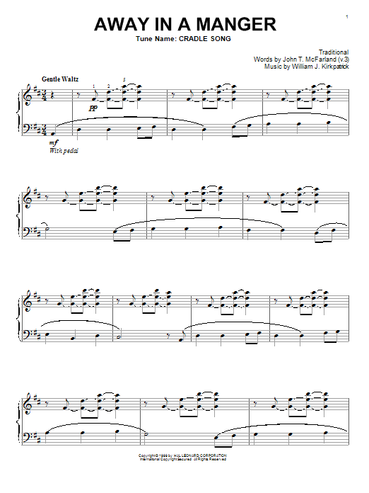 Download William J. Kirkpatrick Away In A Manger Sheet Music and learn how to play Violin PDF digital score in minutes