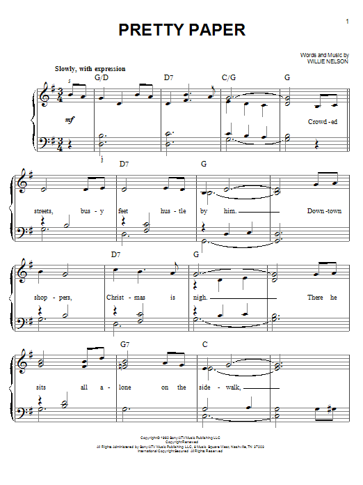 Download Willie Nelson Pretty Paper Sheet Music and learn how to play Trombone PDF digital score in minutes