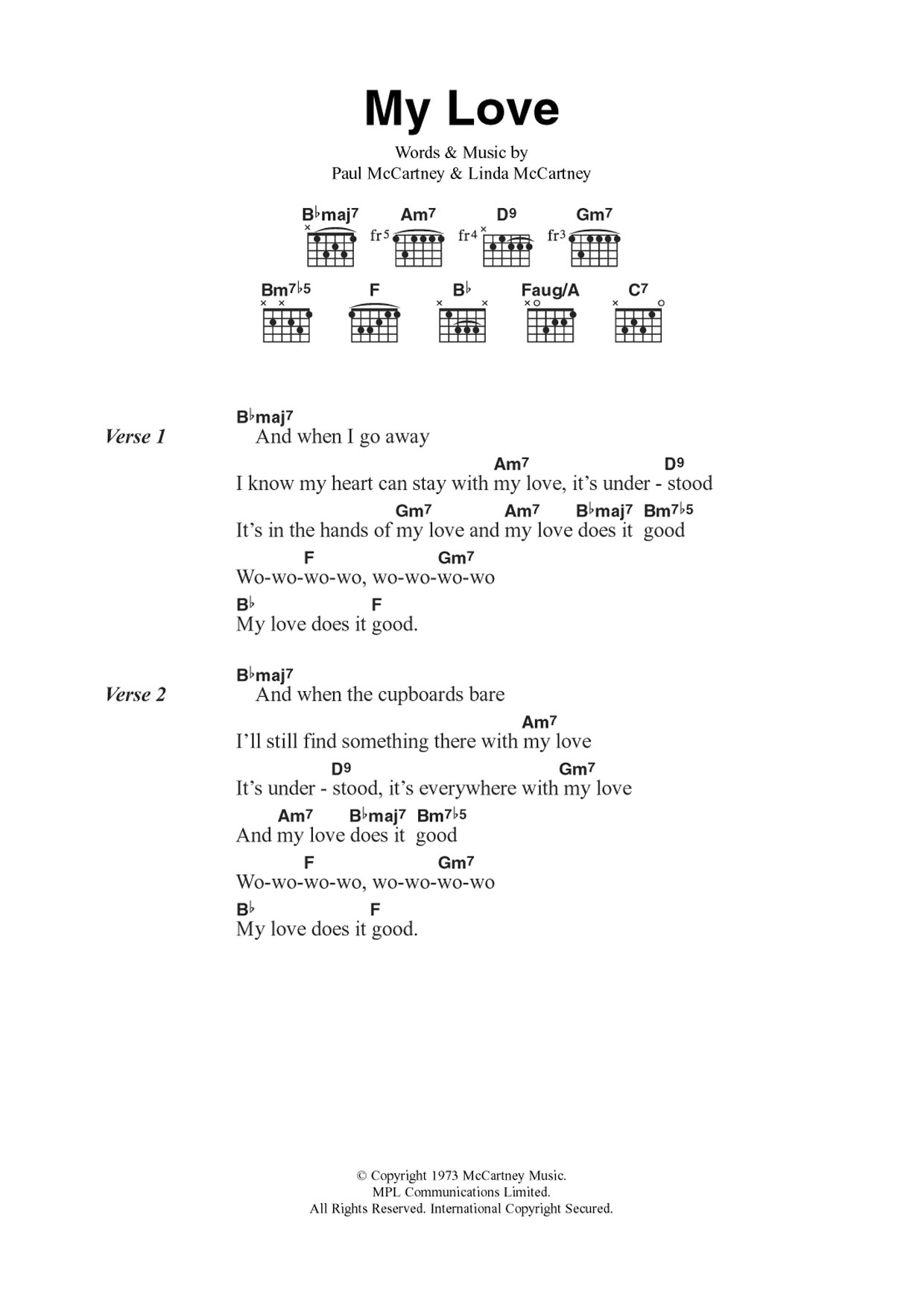 Download Wings My Love Sheet Music and learn how to play Guitar Chords/Lyrics PDF digital score in minutes