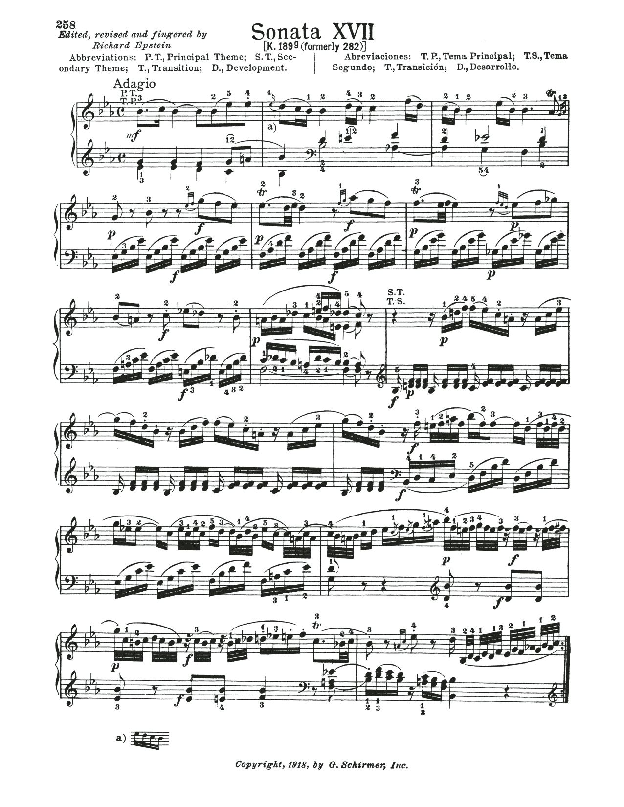 Download Wolfgang Amadeus Mozart Sonata In E-Flat Major, K. 282 Sheet Music and learn how to play Piano Solo PDF digital score in minutes