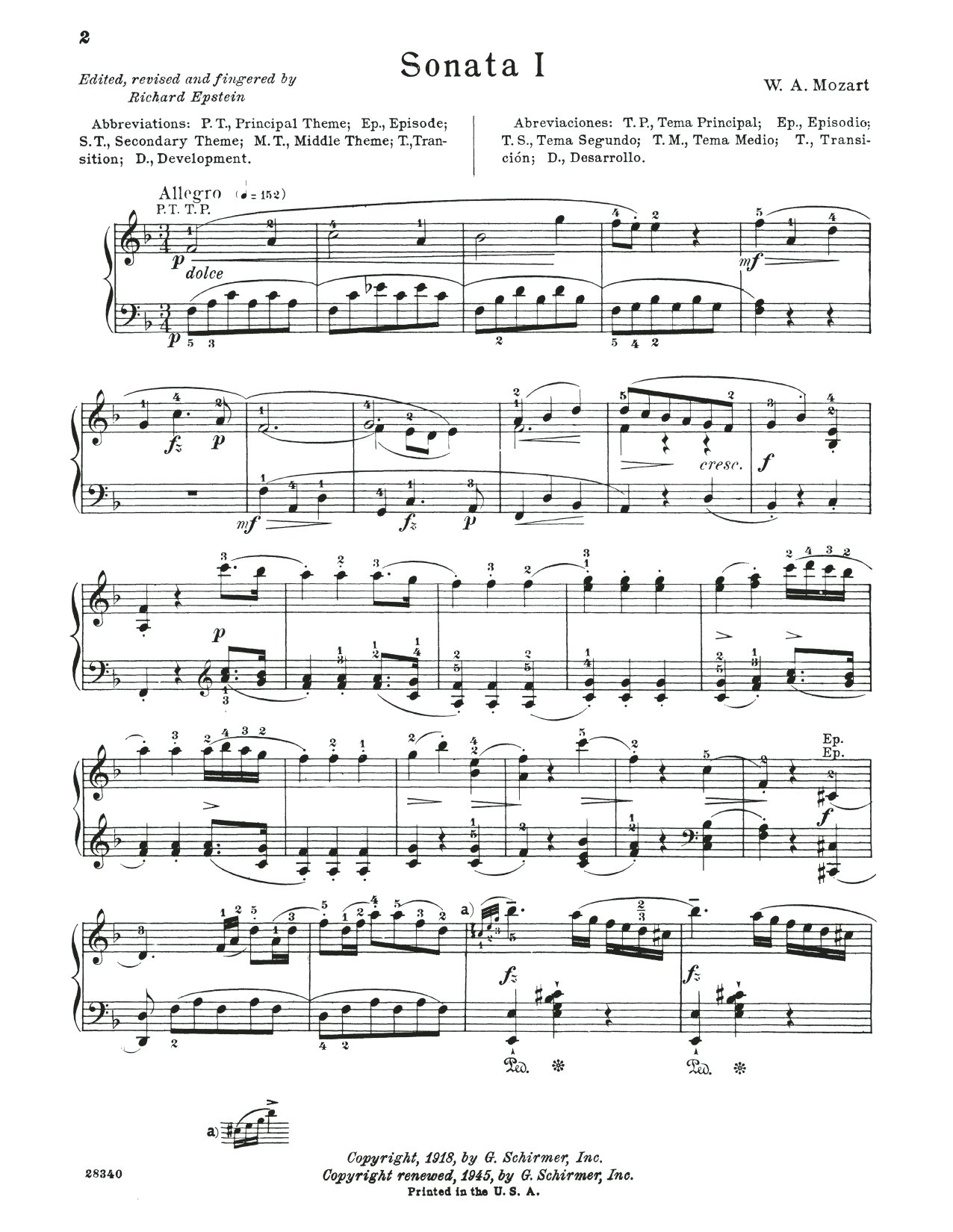 Download Wolfgang Amadeus Mozart Sonata In F Major, K. 332 Sheet Music and learn how to play Piano Solo PDF digital score in minutes