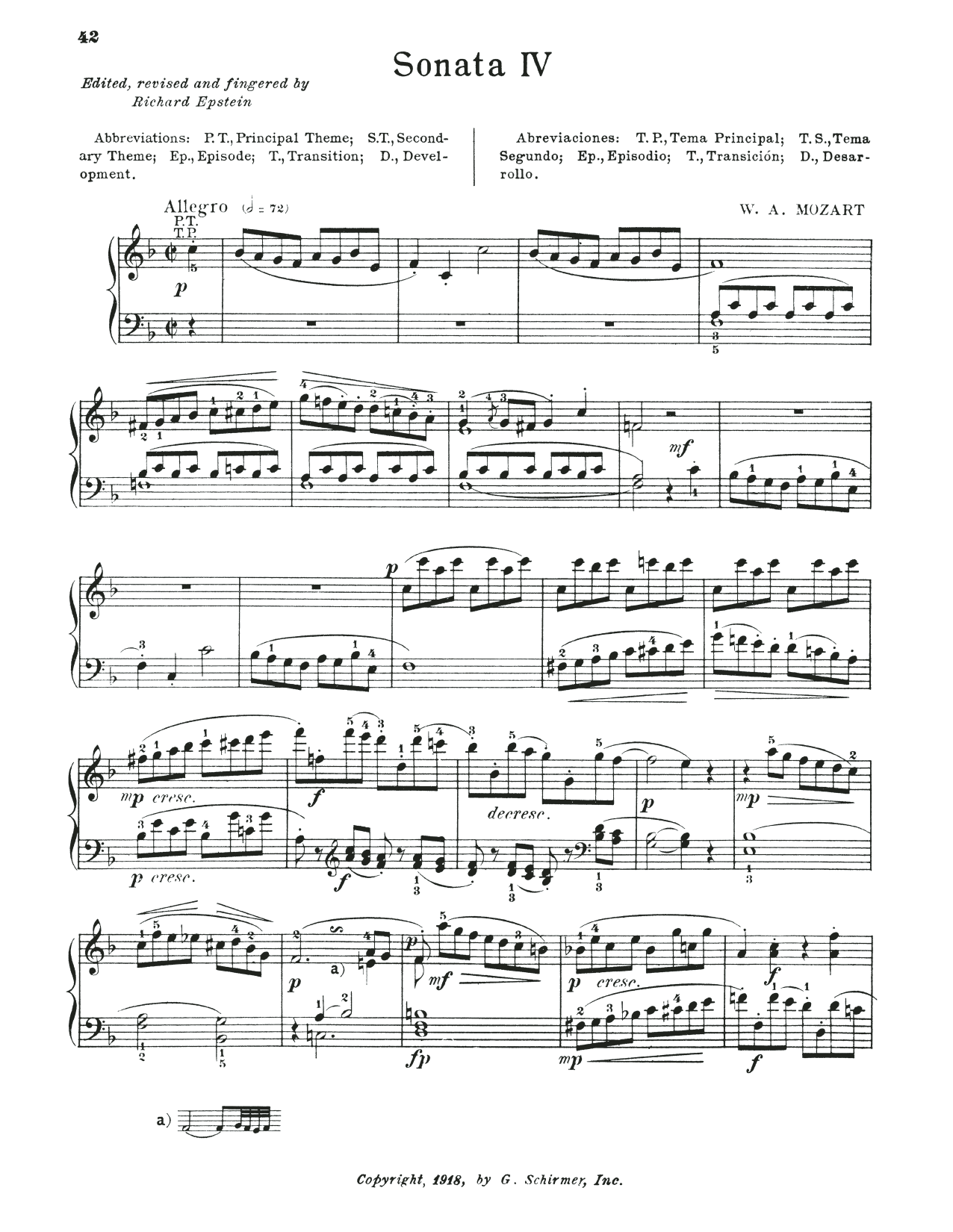 Download Wolfgang Amadeus Mozart Sonata In F Major, K. 533 Sheet Music and learn how to play Piano Solo PDF digital score in minutes