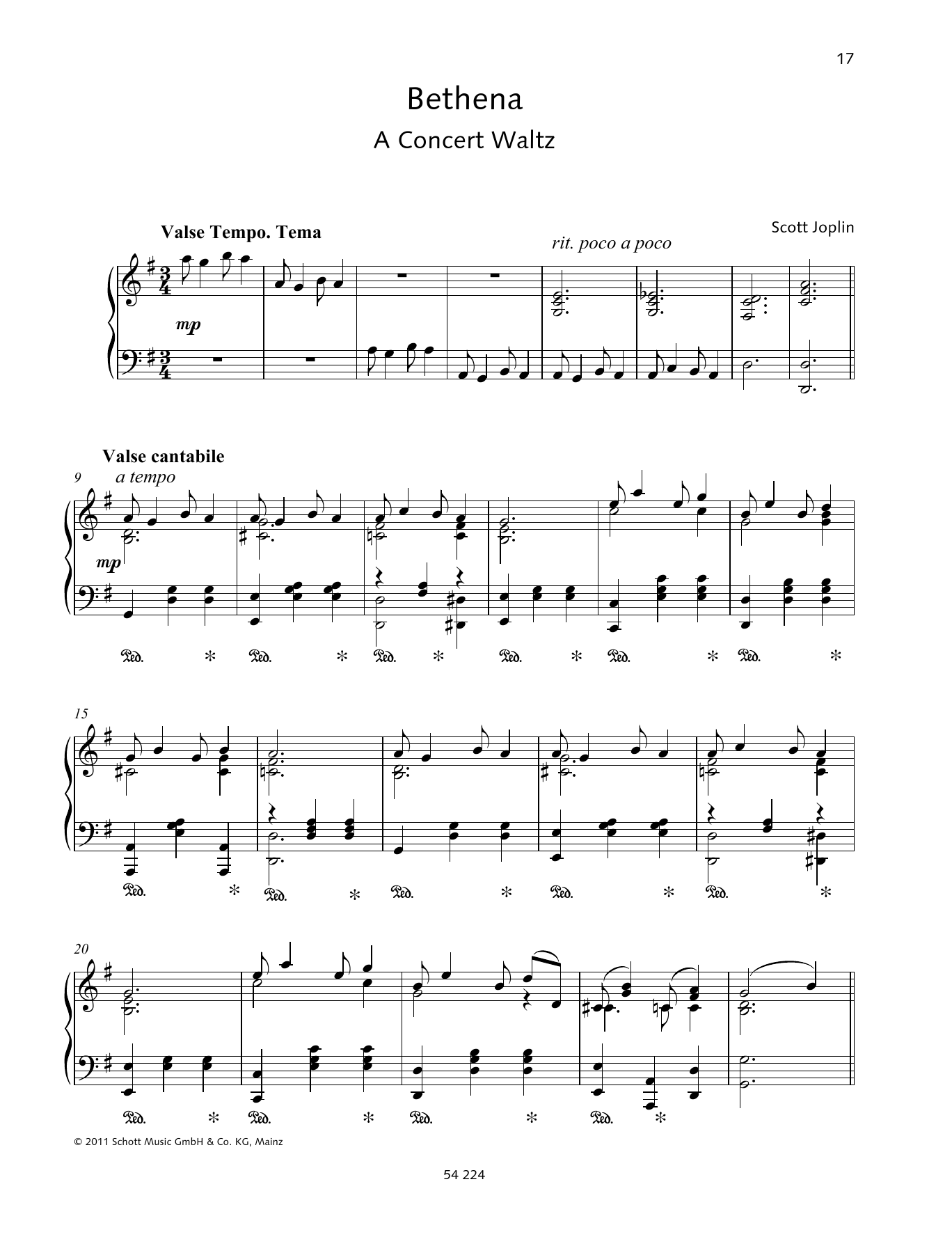 Download Wolfgang Birtel Bethena Sheet Music and learn how to play Piano Solo PDF digital score in minutes