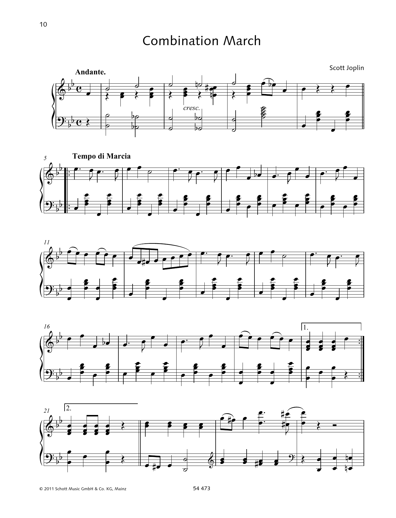 Download Wolfgang Birtel Combination March Sheet Music and learn how to play Piano Solo PDF digital score in minutes