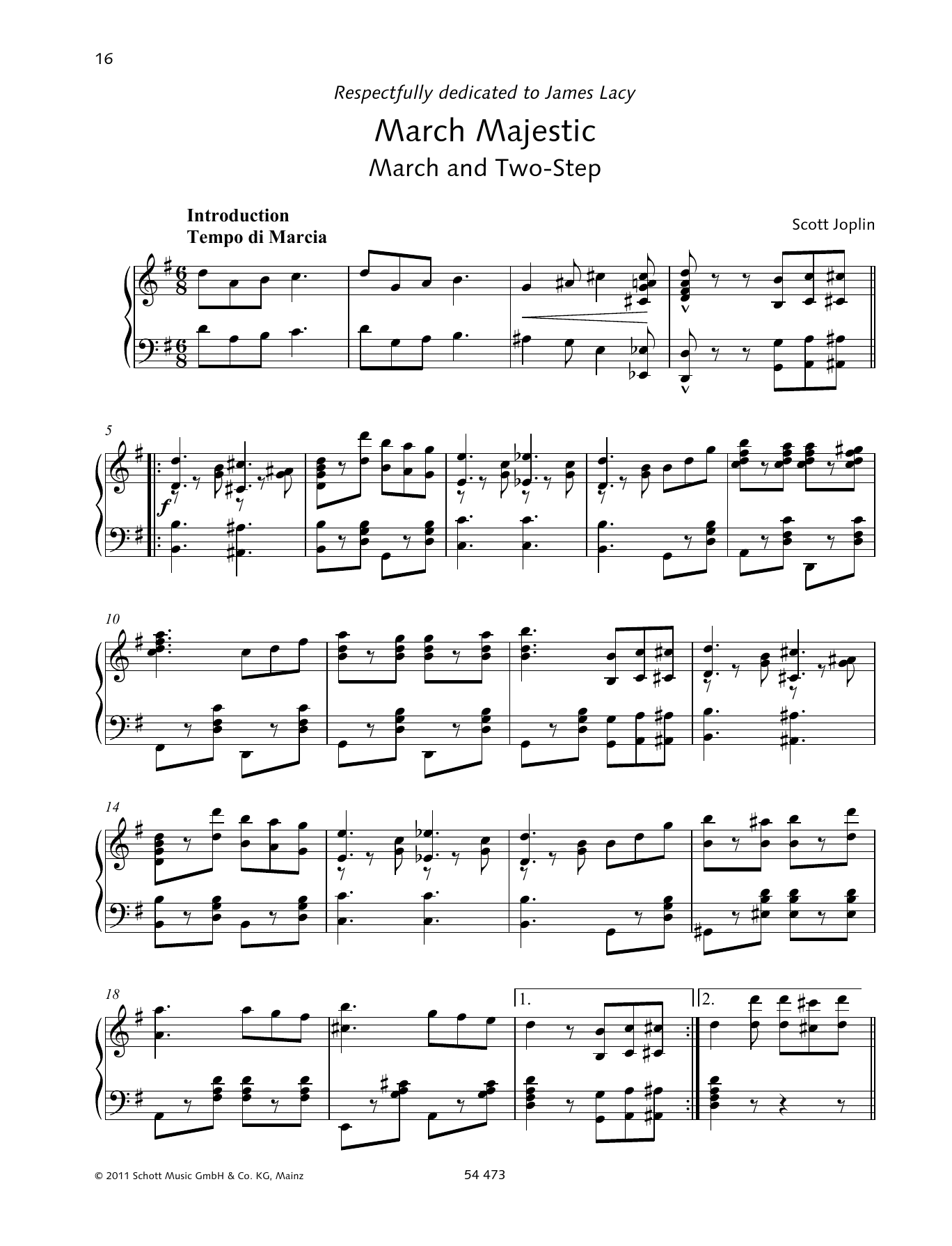 Download Wolfgang Birtel March Majestic Sheet Music and learn how to play Piano Solo PDF digital score in minutes