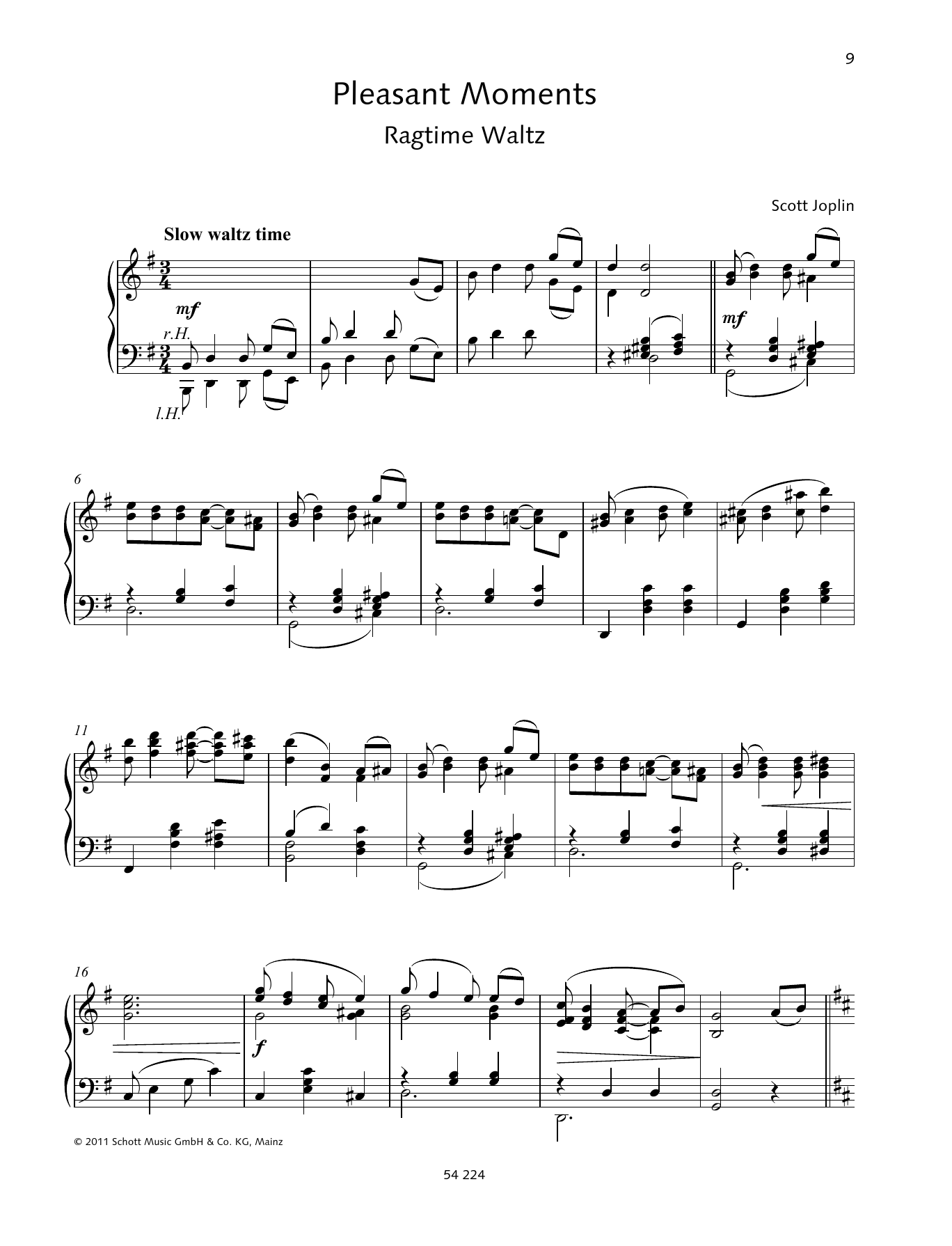 Download Wolfgang Birtel Pleasant Moments Sheet Music and learn how to play Piano Solo PDF digital score in minutes
