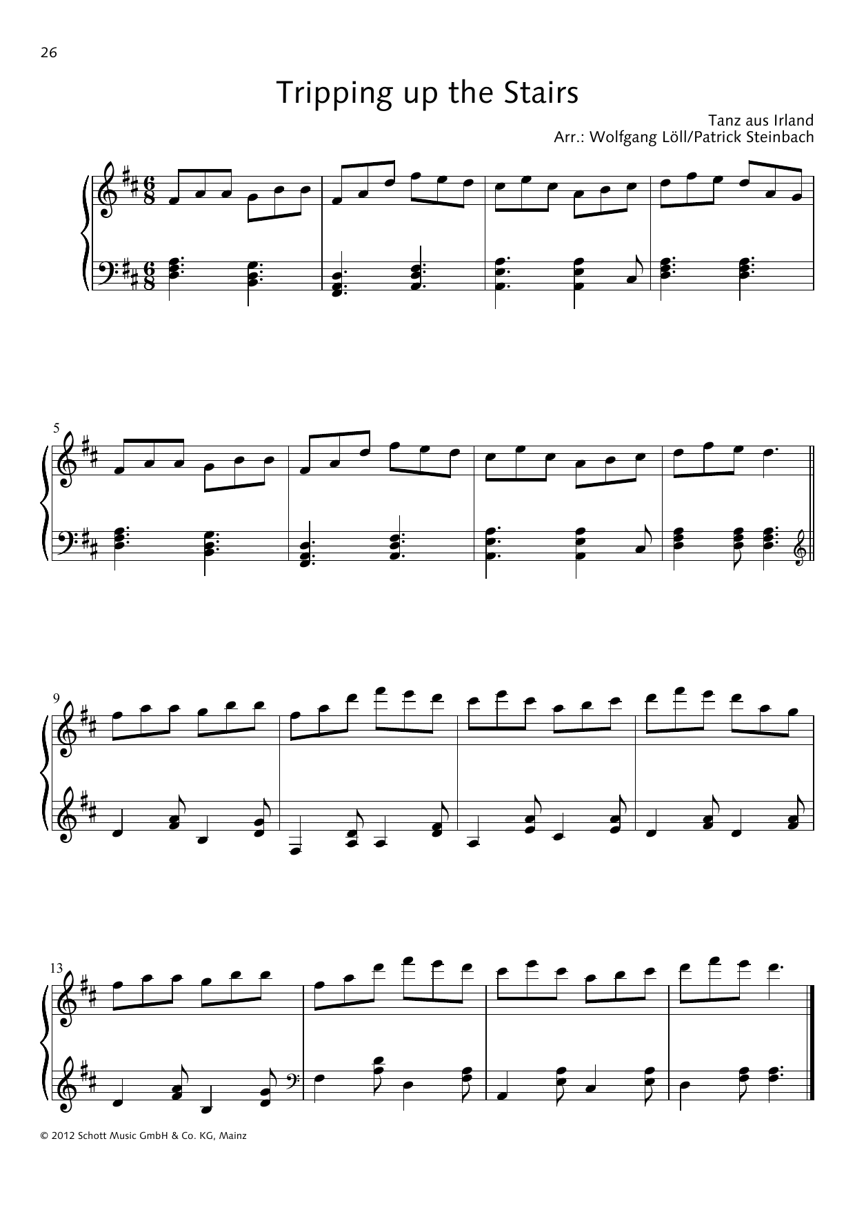 Download Wolfgang Löll Tripping up the Stairs Sheet Music and learn how to play Piano Solo PDF digital score in minutes