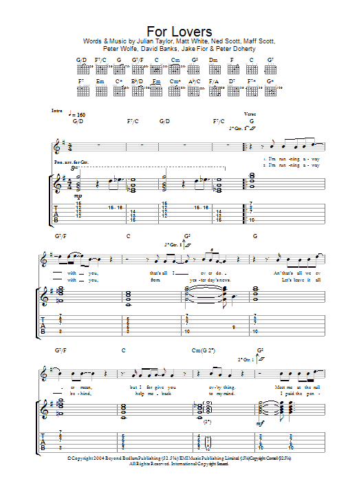 Download Wolfman For Lovers (feat. Pete Doherty) Sheet Music and learn how to play Guitar Tab PDF digital score in minutes