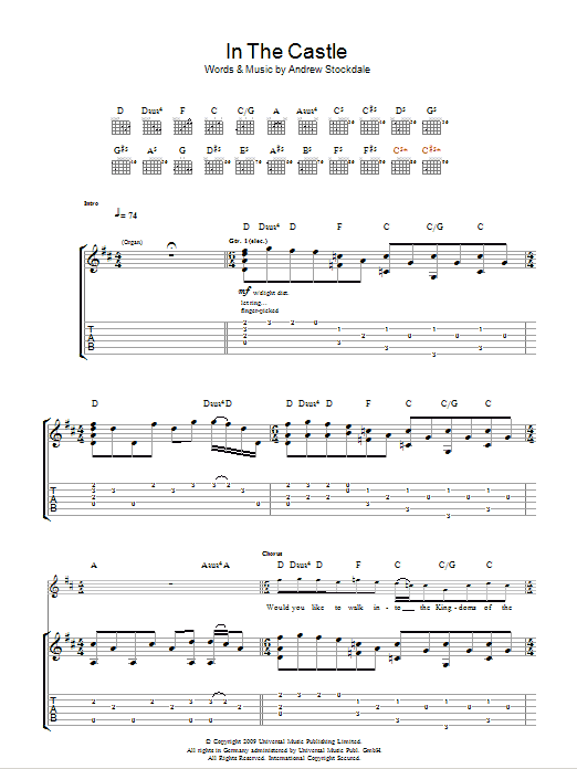 Download Wolfmother In the Castle Sheet Music and learn how to play Guitar Tab PDF digital score in minutes