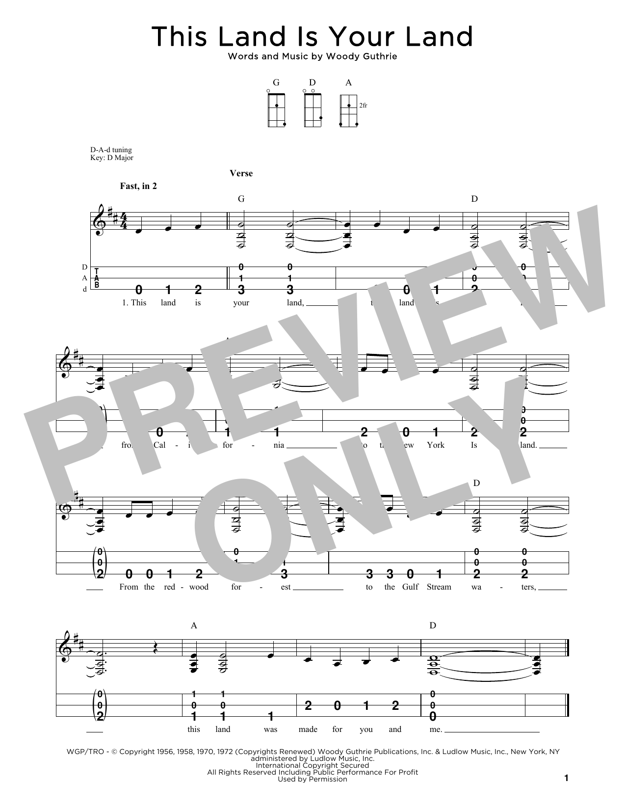 Download Woody Guthrie This Land Is Your Land (arr. Steven B. Eulberg) Sheet Music and learn how to play Dulcimer PDF digital score in minutes
