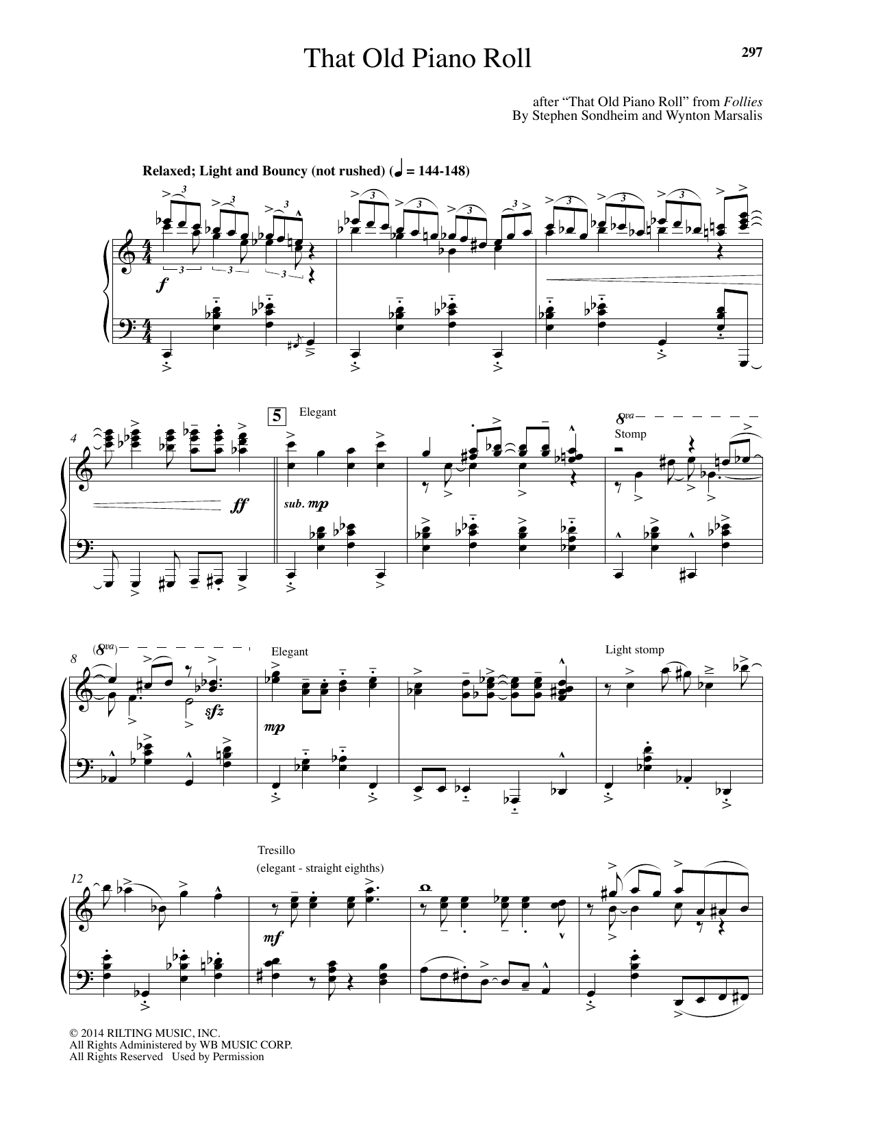 Download Wynton Marsalis That Old Piano Roll Sheet Music and learn how to play Piano PDF digital score in minutes