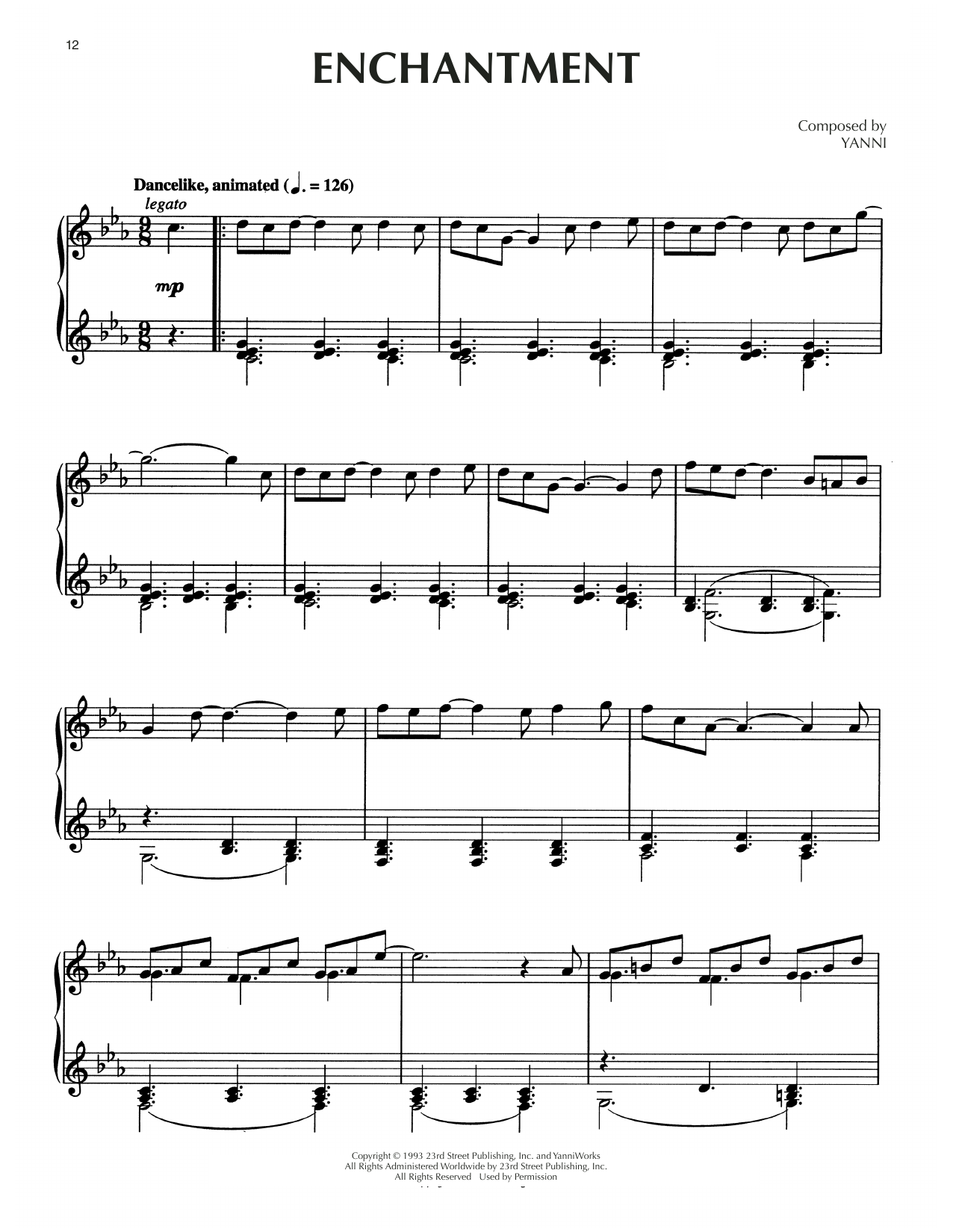 Download Yanni Enchantment Sheet Music and learn how to play Piano Solo PDF digital score in minutes