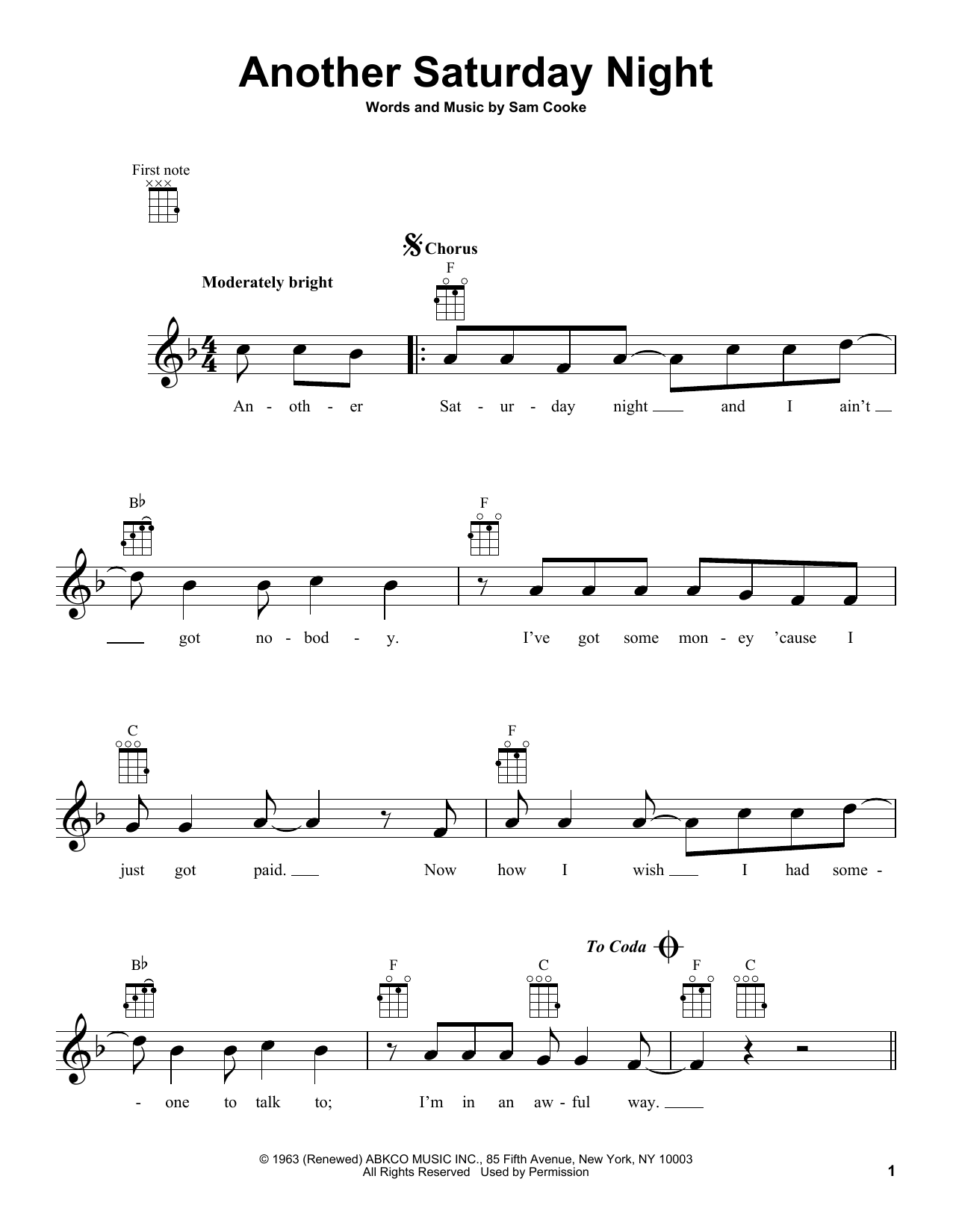 yusuf cat stevens another saturday night sheet music notes download printable pdf score 161502