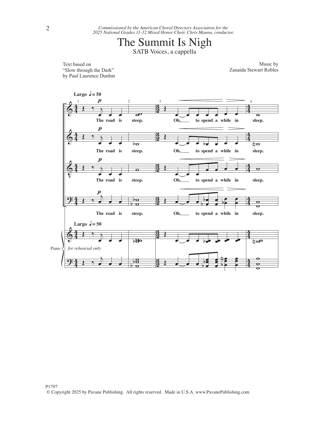 Download Zanaida Stewart Robles The Summit Is Nigh Sheet Music and learn how to play SATB Choir PDF digital score in minutes