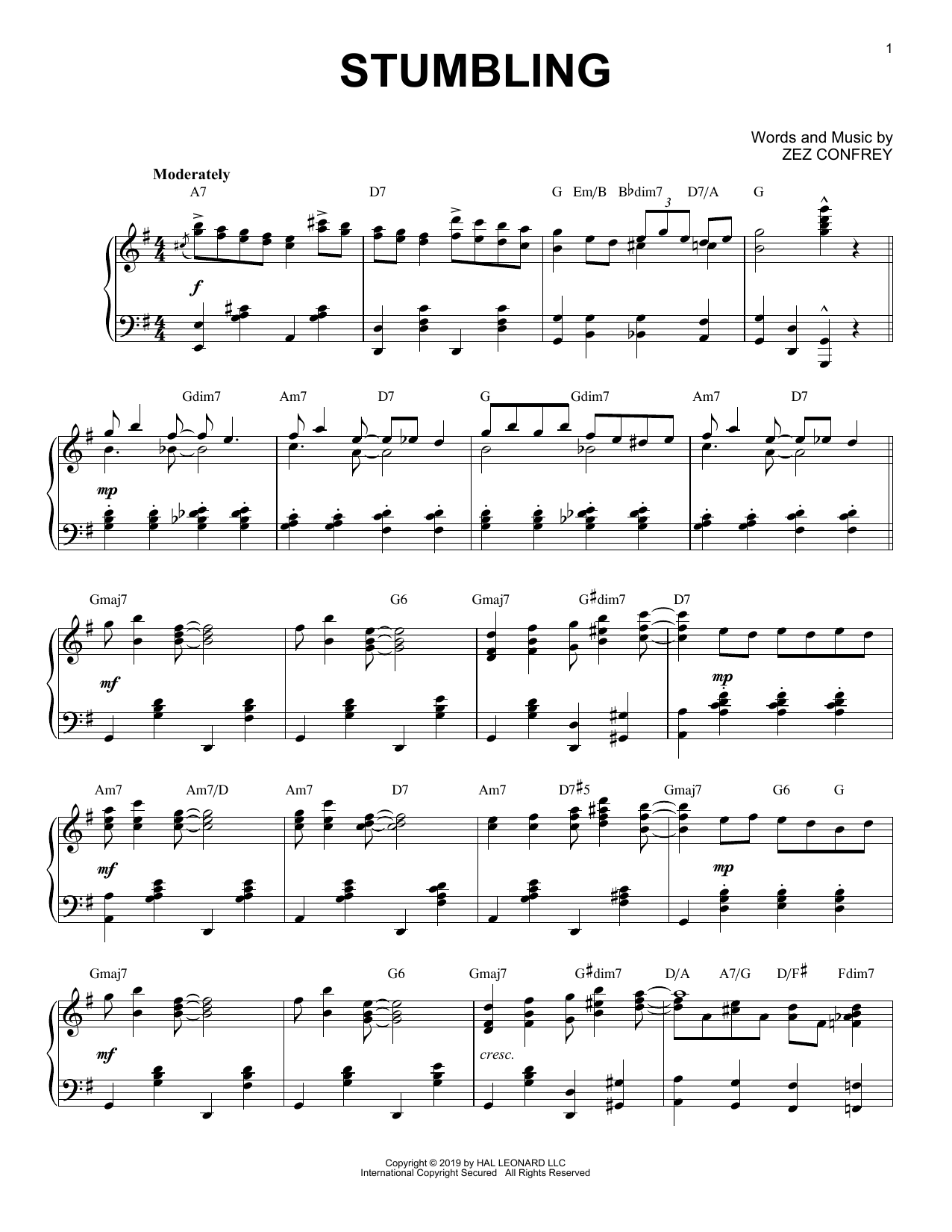 Download Zez Confrey Stumbling [Jazz version] Sheet Music and learn how to play Piano Solo PDF digital score in minutes