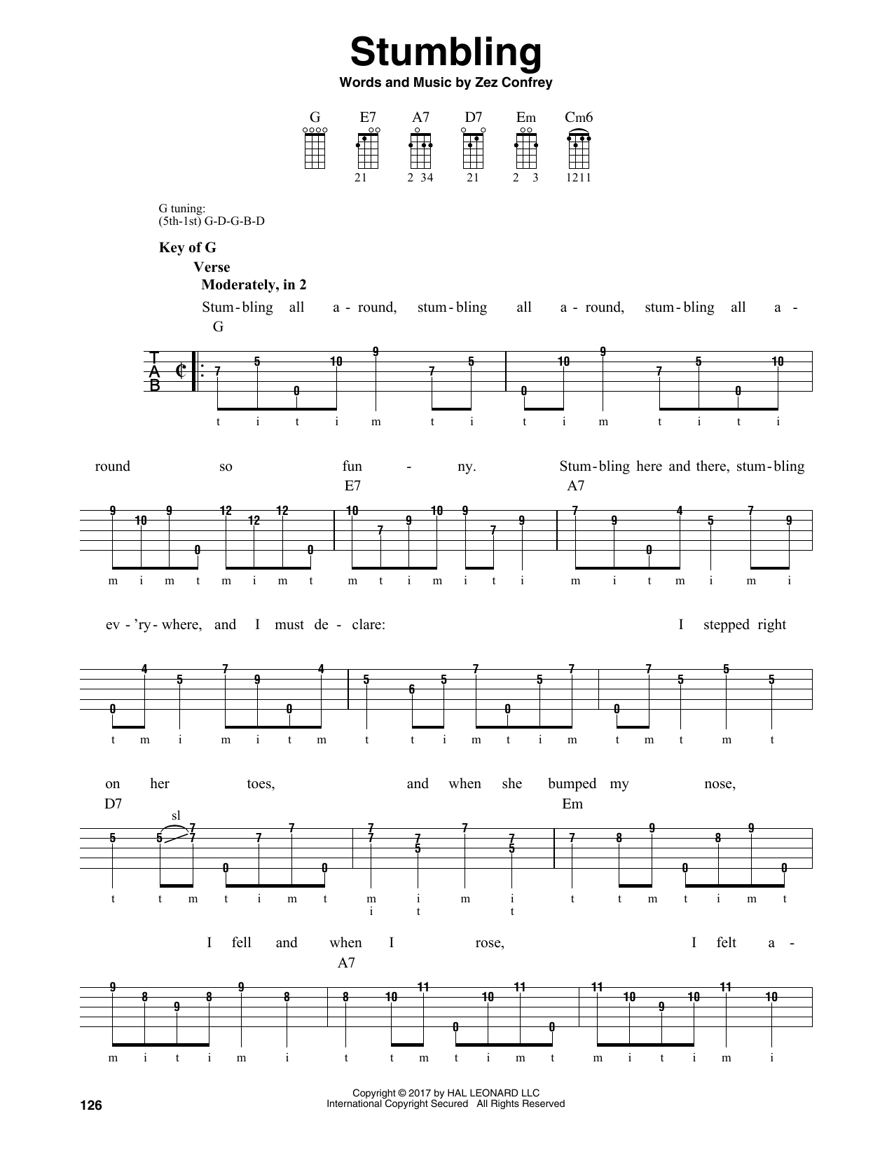 Download Zez Confrey Stumbling Sheet Music and learn how to play Banjo PDF digital score in minutes